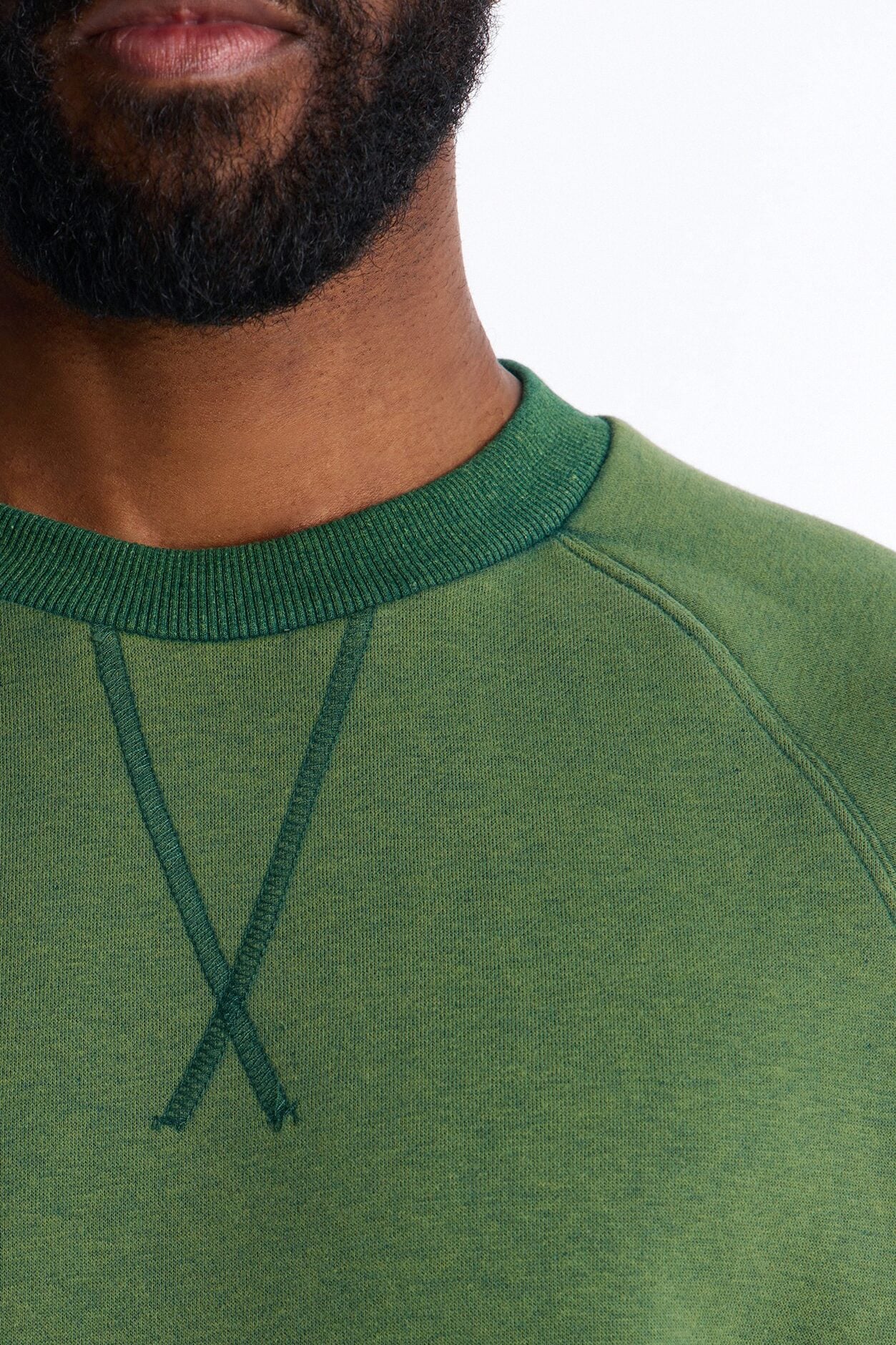 Washed Raw Edge Oversized Tee - Green image 3