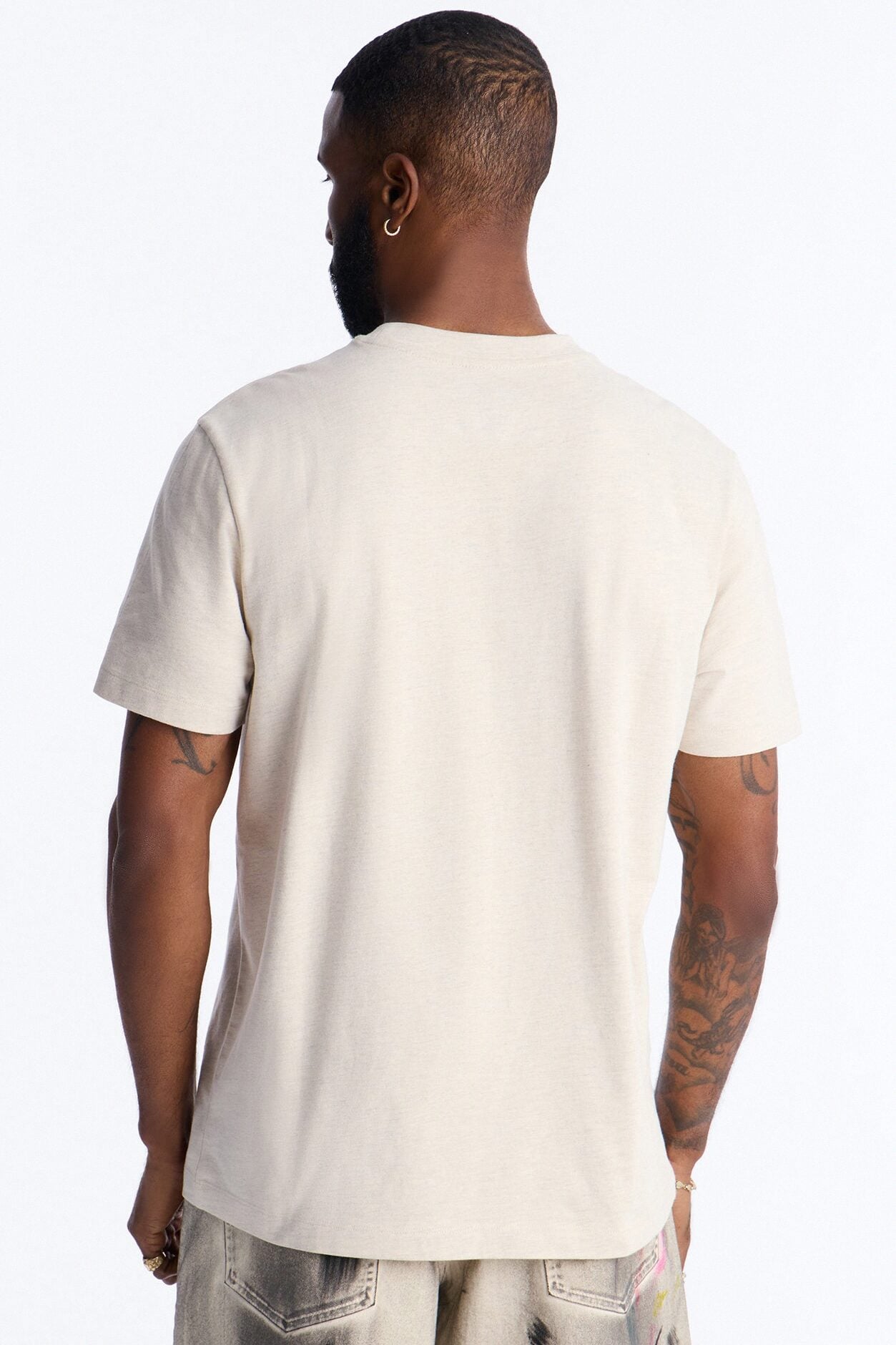Essential Short Sleeve Crew Tee - Oatmeal image 4