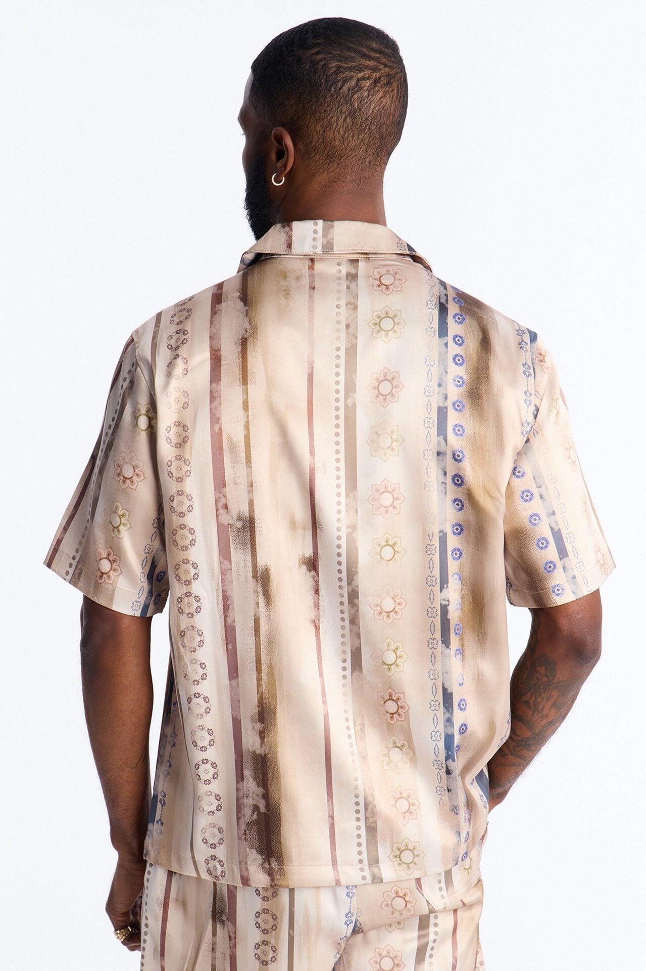 Rosewood Cuban Collar Button Up Shirt - Brown image 4