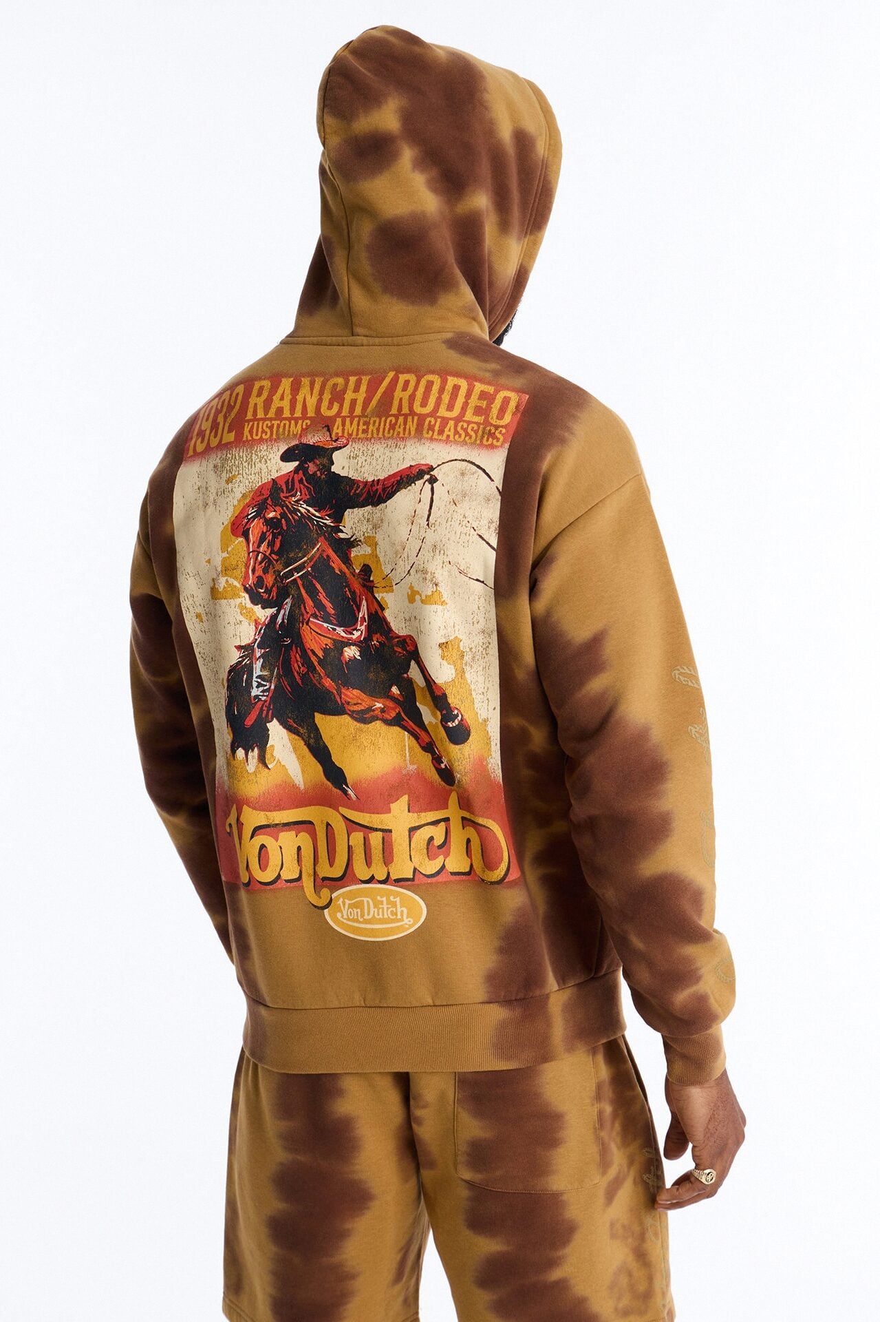 Von Dutch Ranch Most Wanted Hoodie - Brown image 3