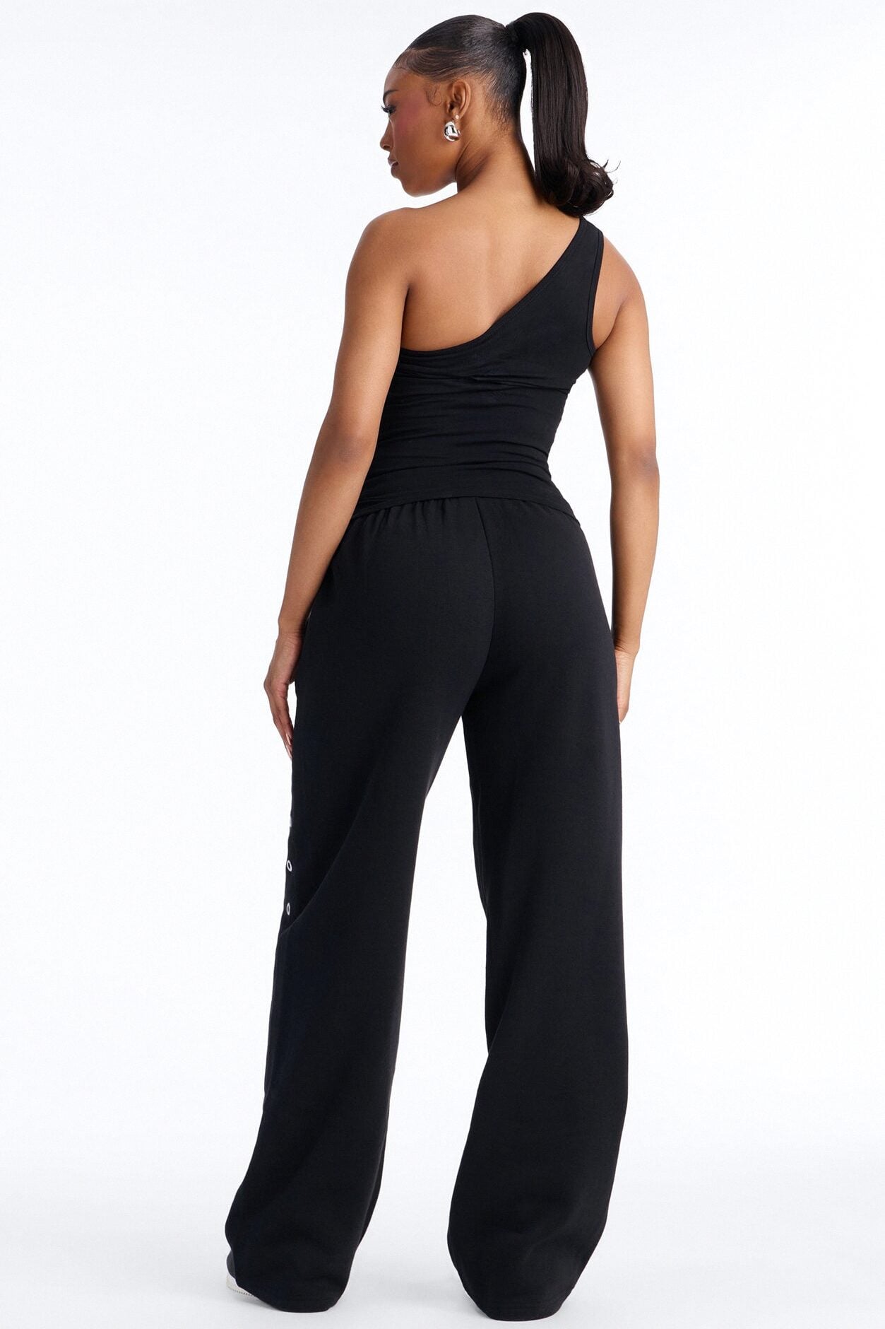 Von Dutch Rocker Wide Leg Grommet Pant - Black image 4