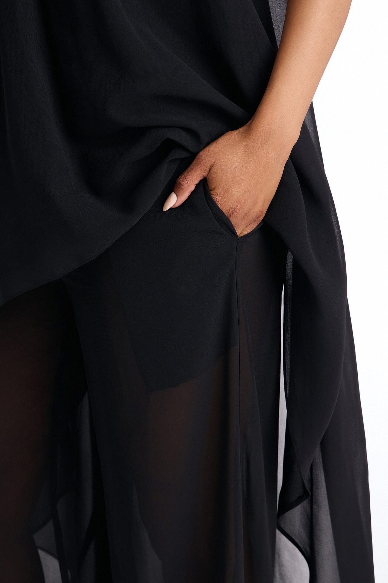 Jocelyn Flowy Halter Pant Set - Black image 3