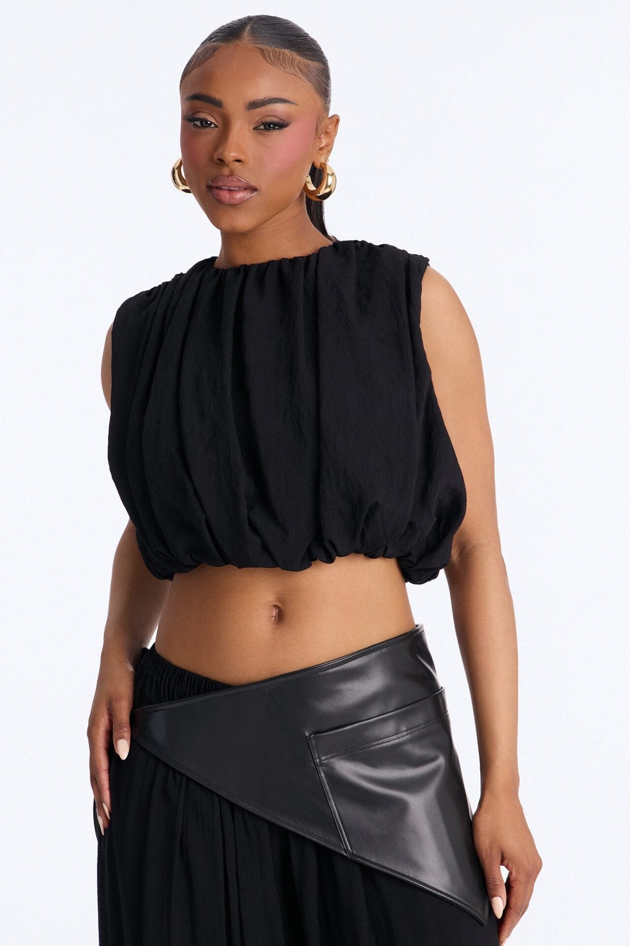 Kristina 3 Piece Balloon Pant Set - Black image 2