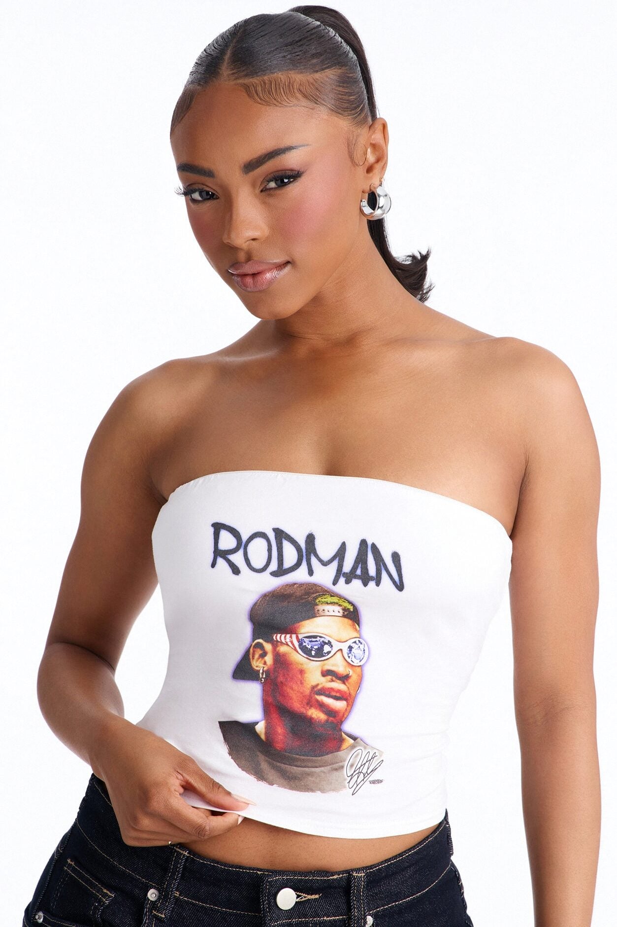 Dennis Rodman Tube Top - White image 3