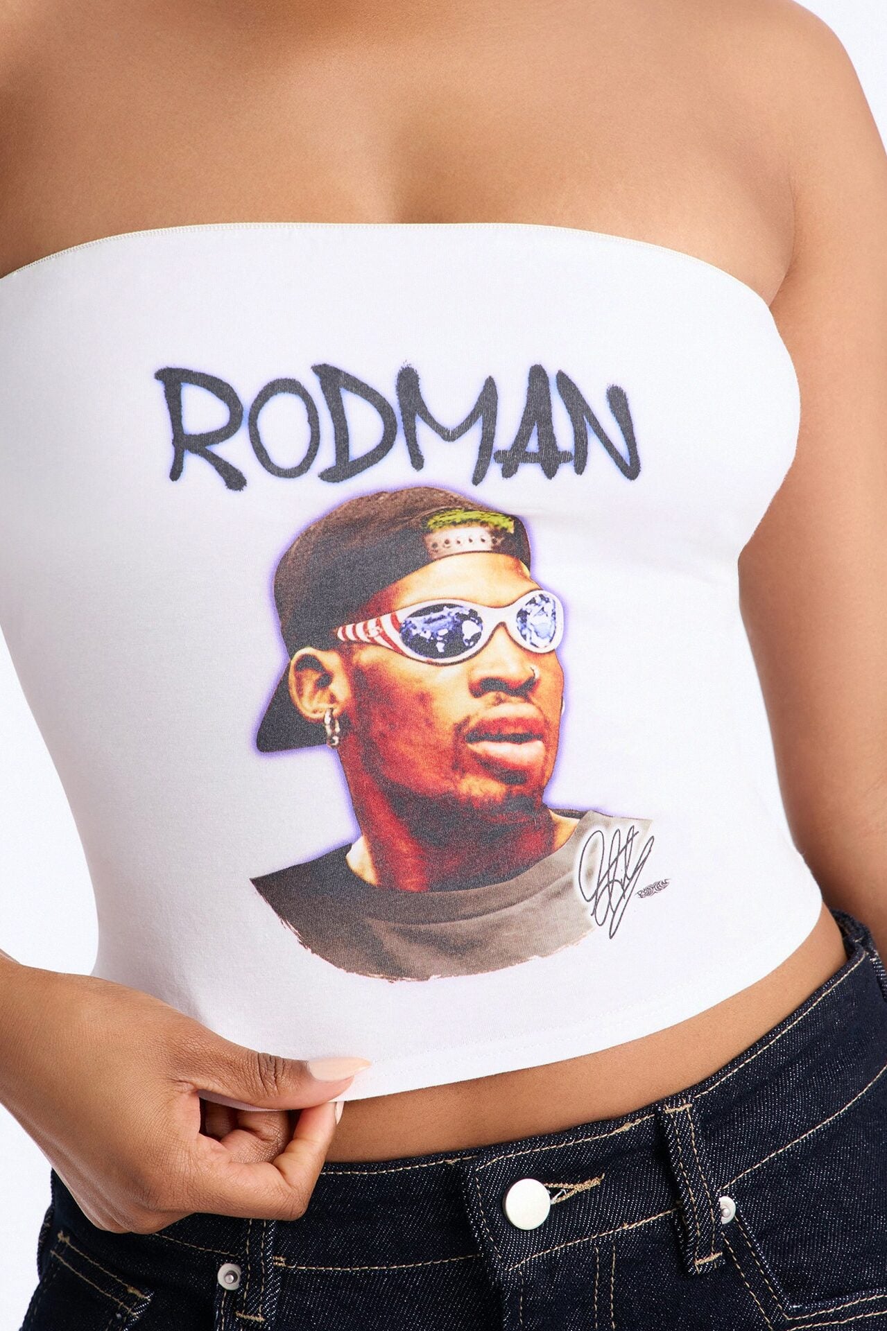 Dennis Rodman Tube Top - White image 4