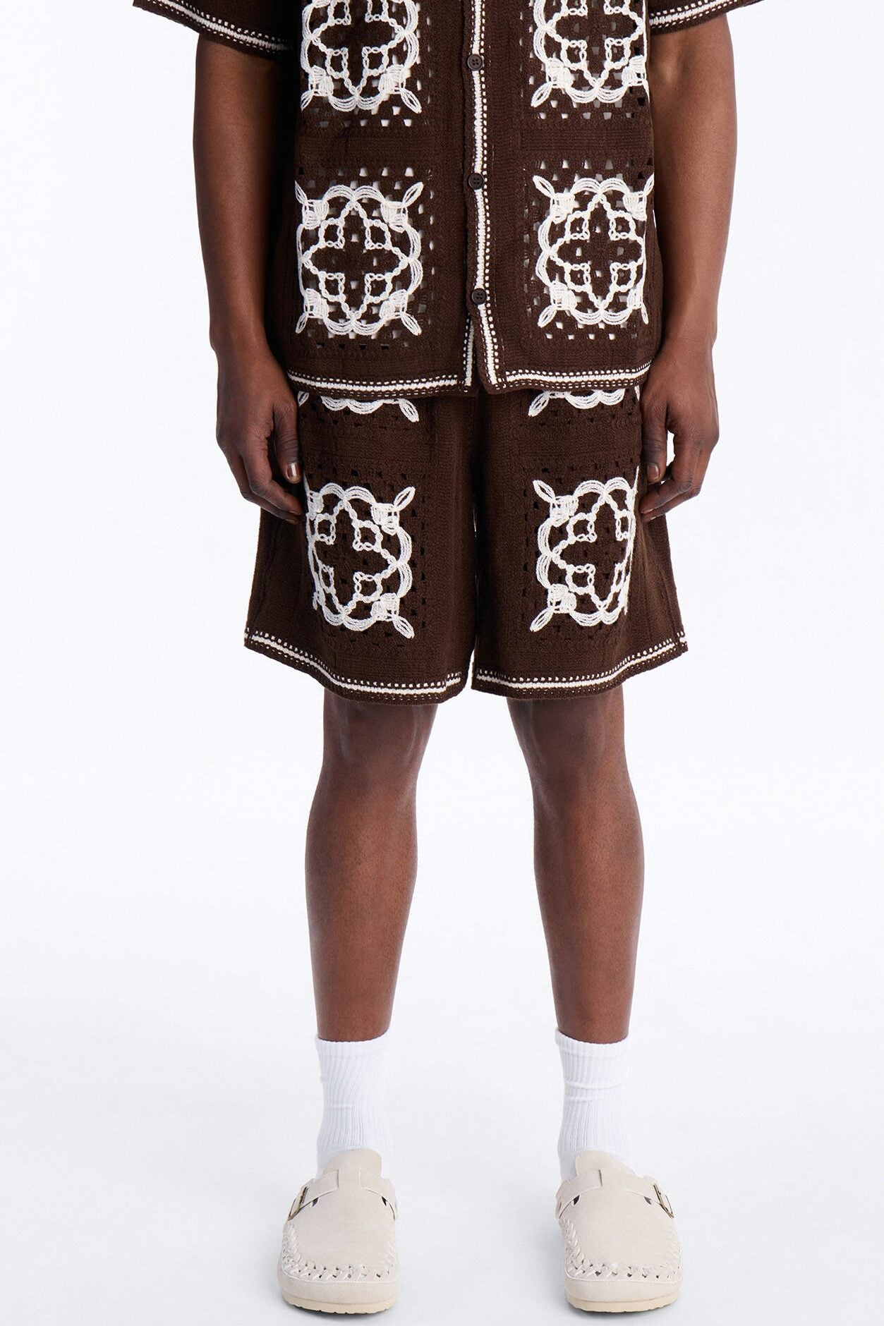 Relaxed Lido Isle Crochet Short - Brown image 2