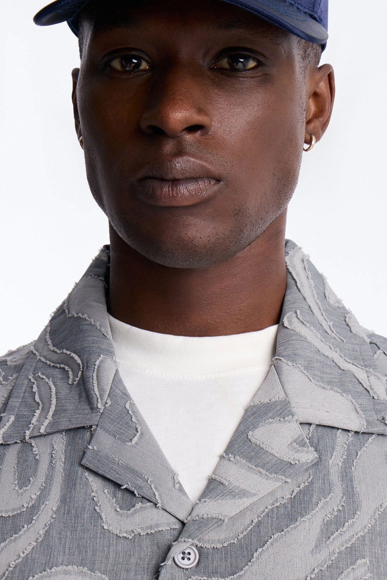Midnight Wave Cuban Button Up Shirt - Grey image 3