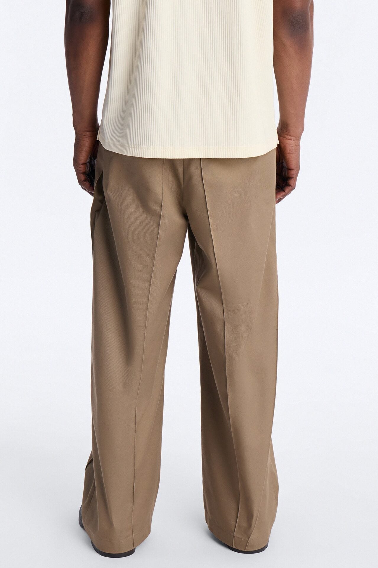 Wide Leg Doheny Abstract Blade Trouser - Tan image 6