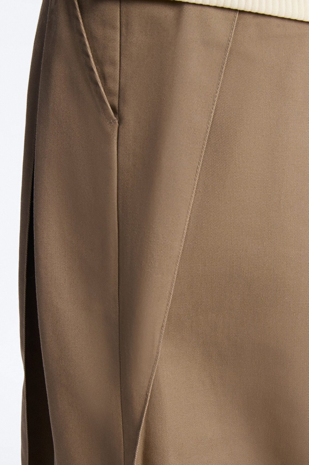 Wide Leg Doheny Abstract Blade Trouser - Tan image 4