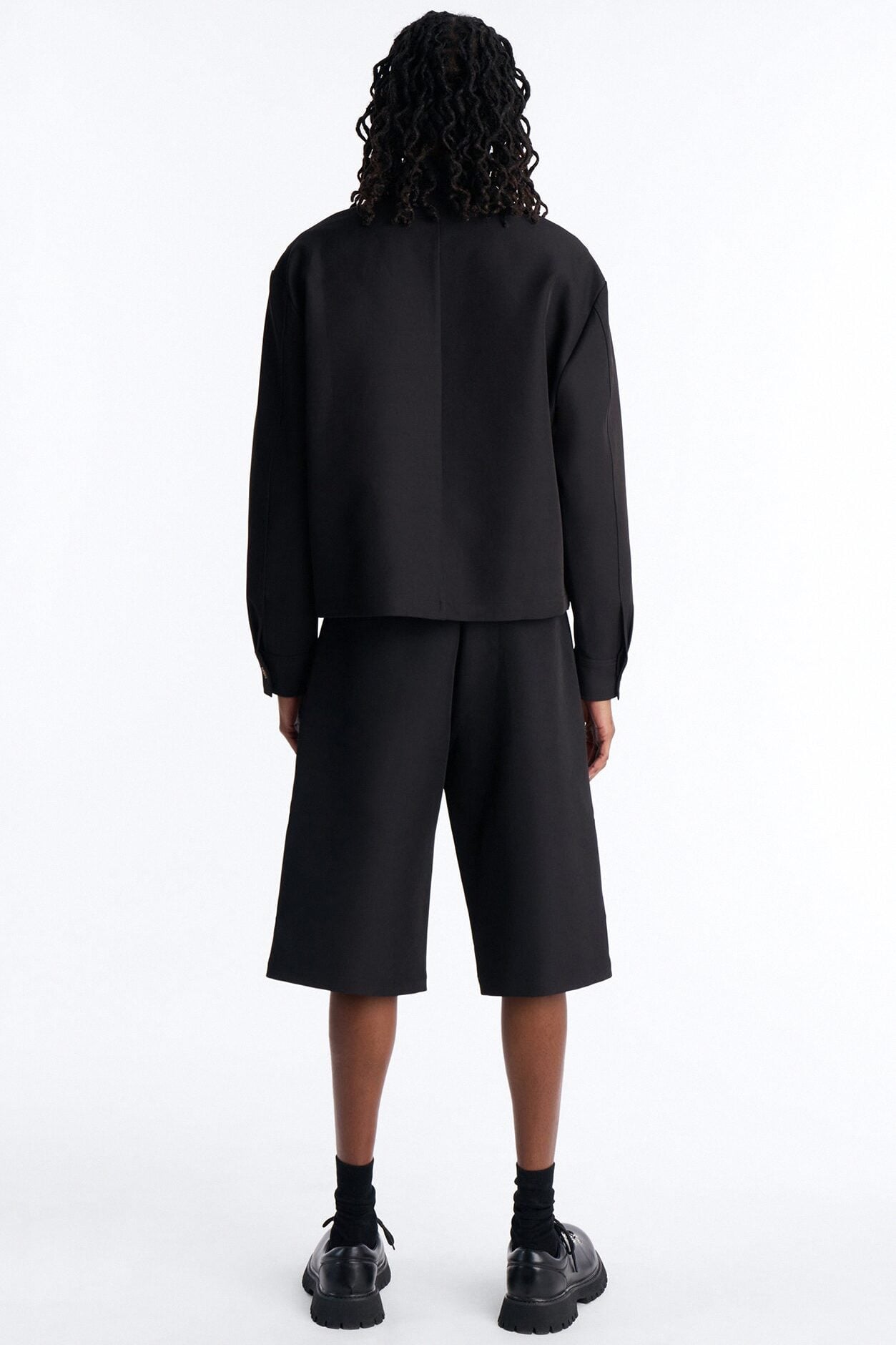 Relaxed Vie Clasp Closure Jacket - Black image 5