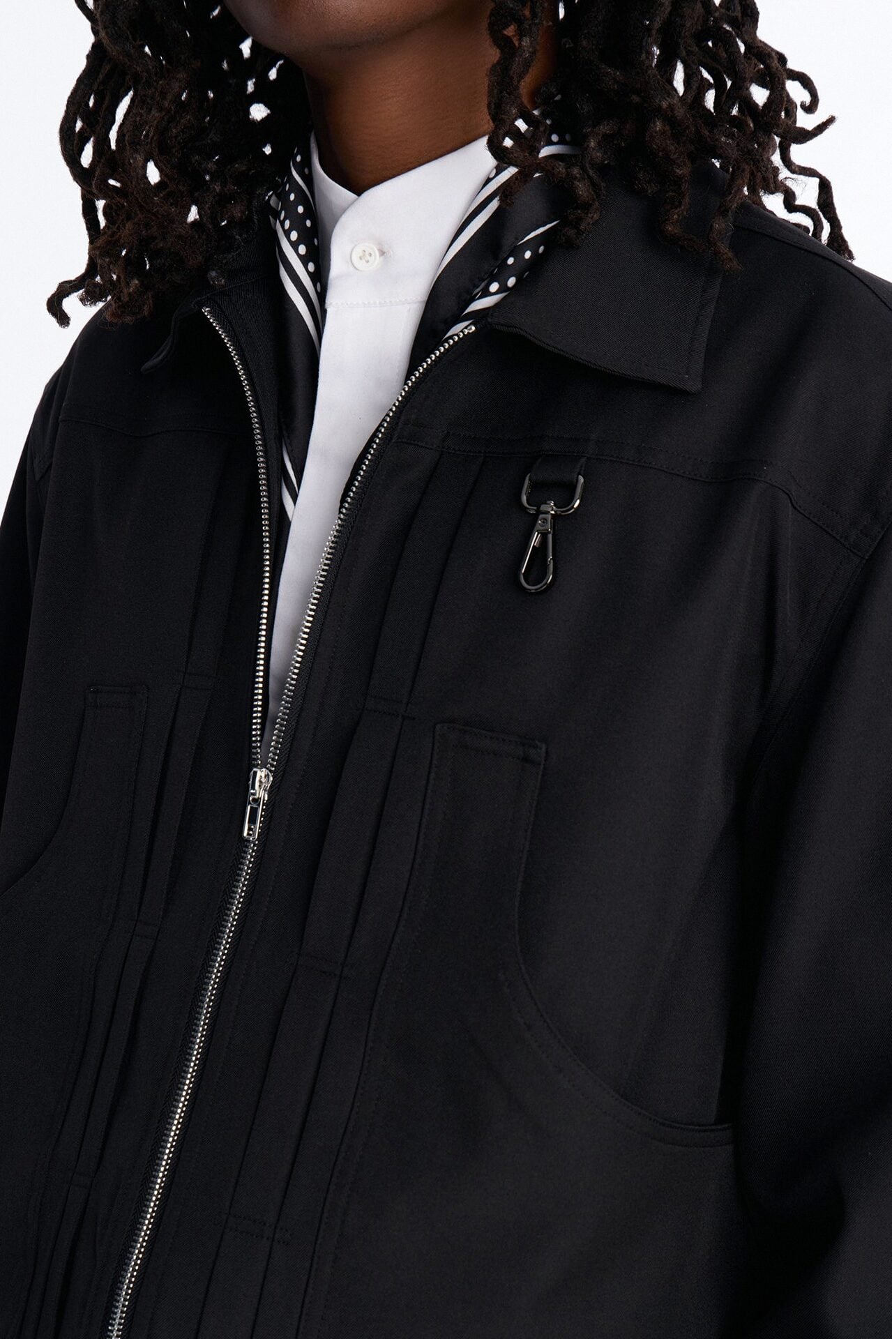 Relaxed Vertical Sync Zip Jacket - Black image 3