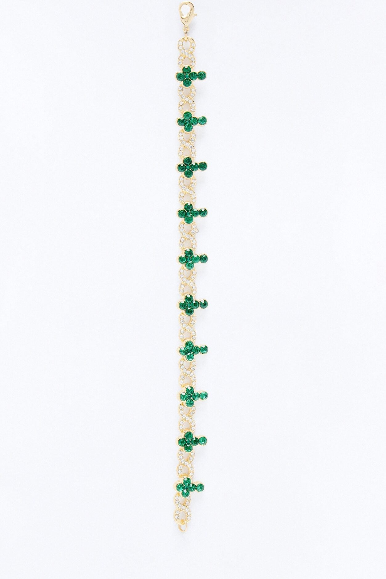 Eternal Emerald Cross Bracelet - Gold image 3