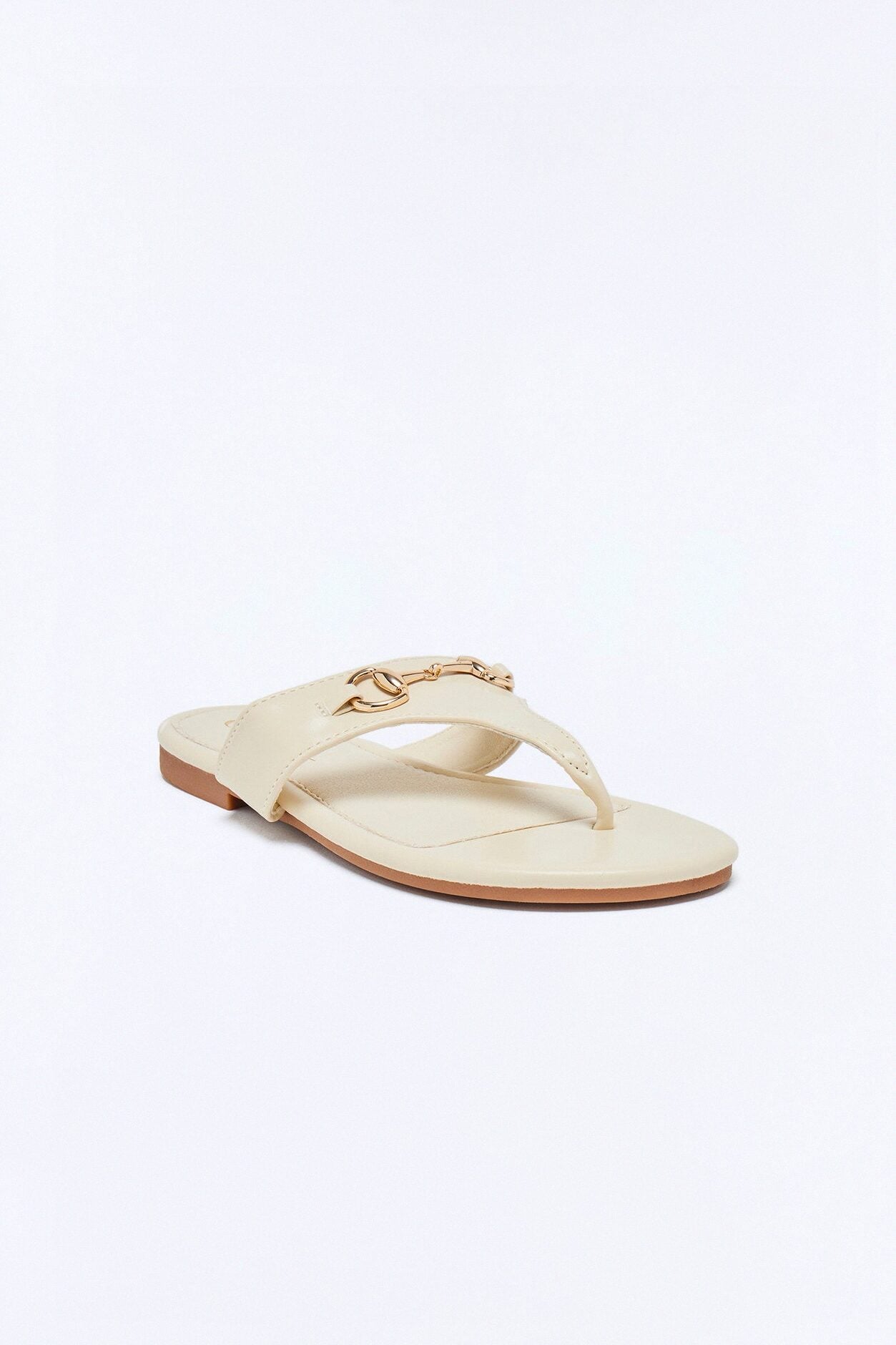 Bello Hardware Flip Flops - Ivory image 2