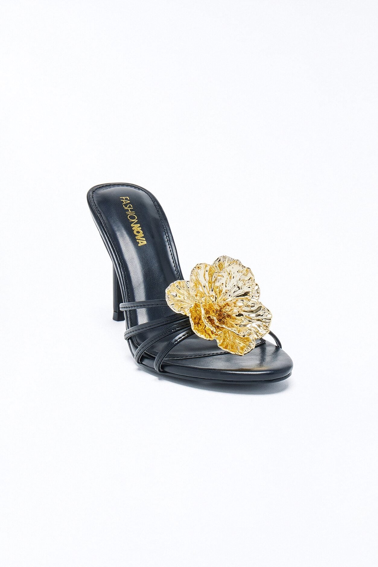 Iana Flower Stiletto Heels - Black image 2