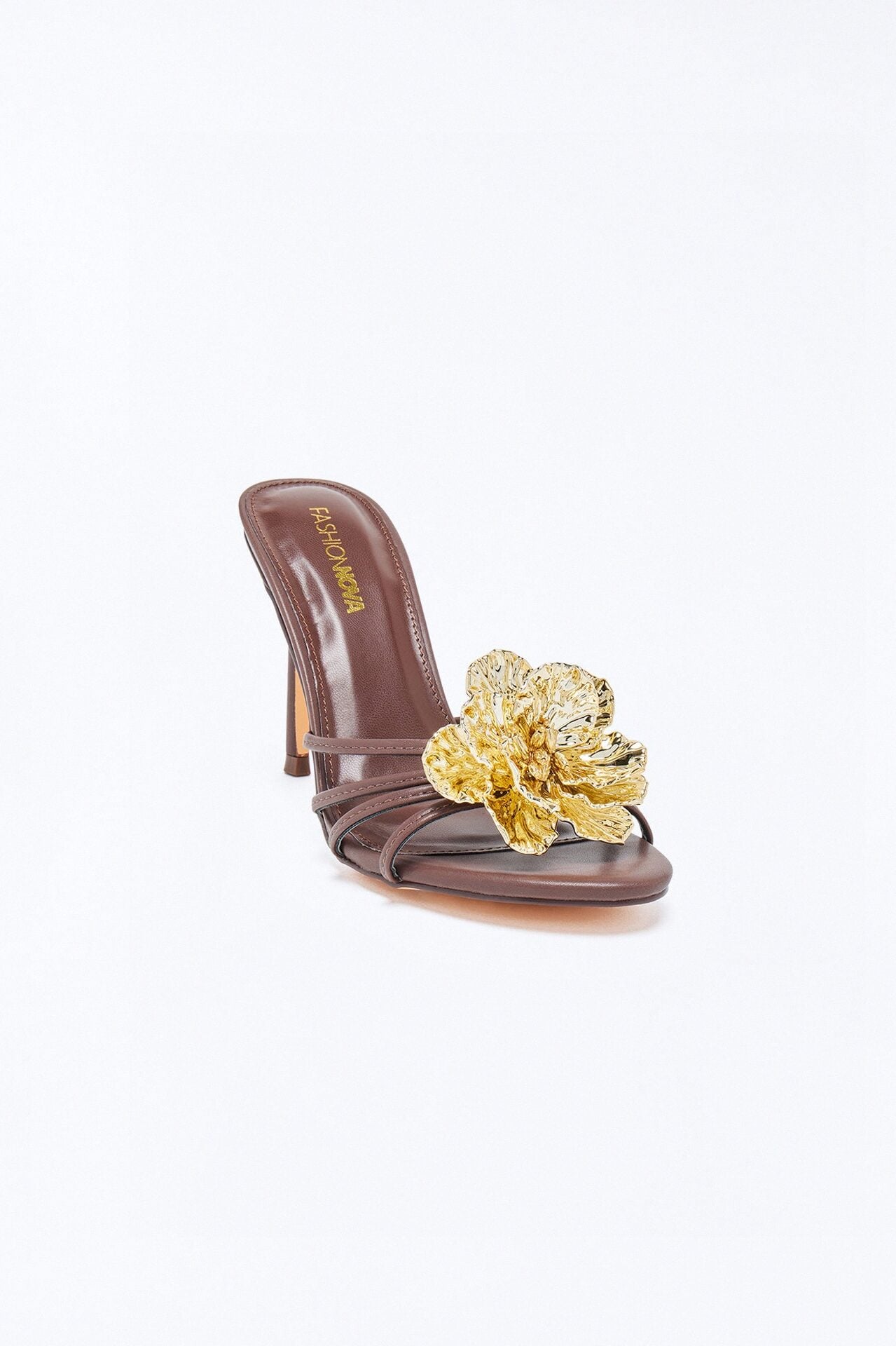 Iana Flower Stiletto Heels - Brown image 2
