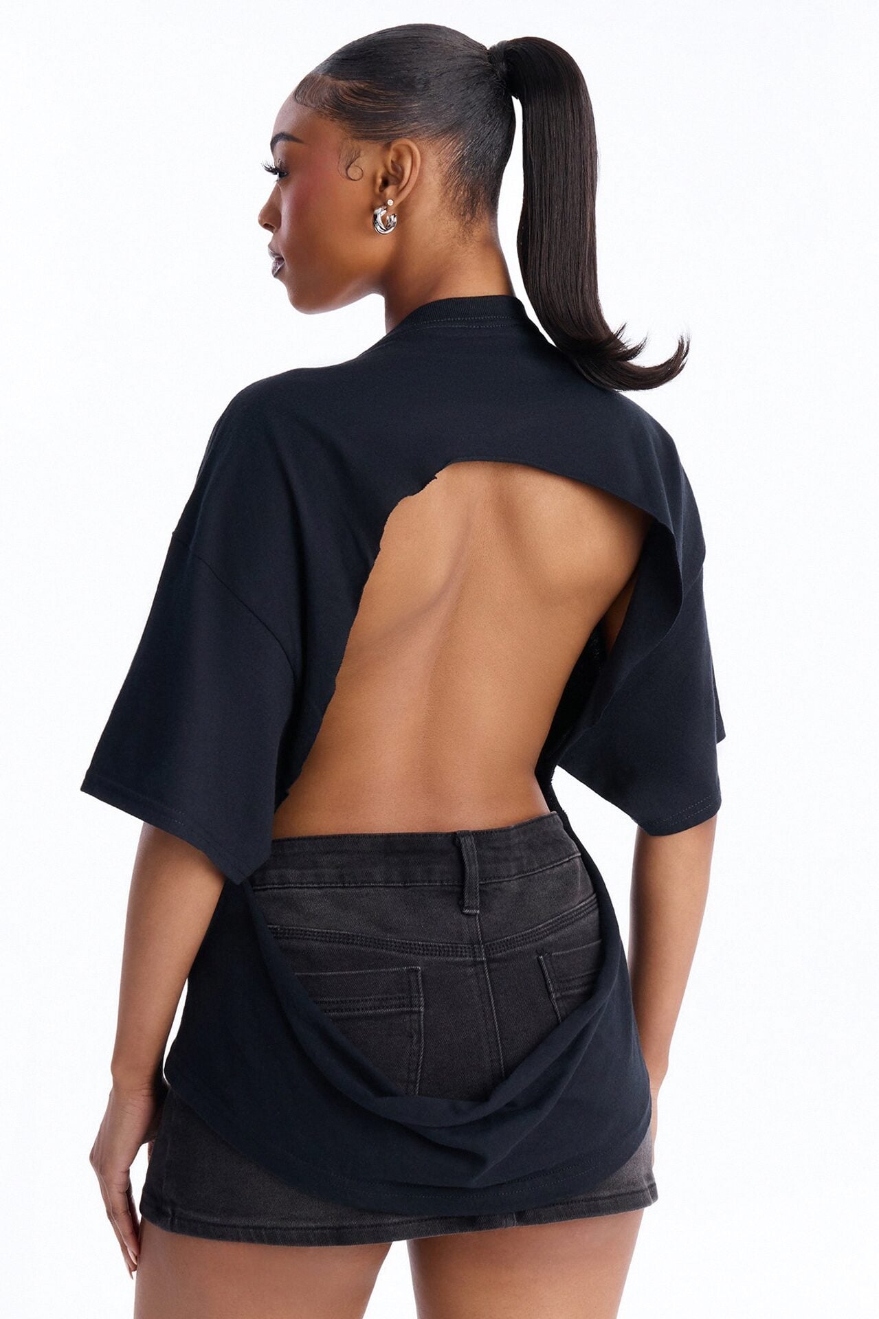 Super Cali Swagilistic Backless Tee - Black image 4