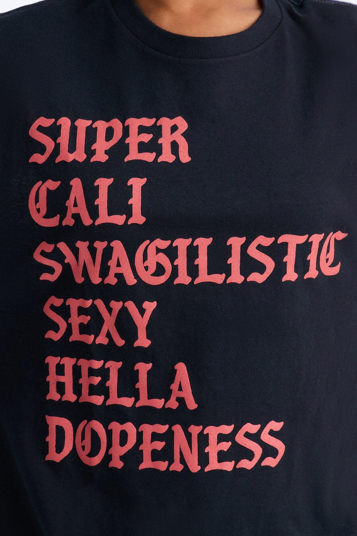 Super Cali Swagilistic Backless Tee - Black image 3