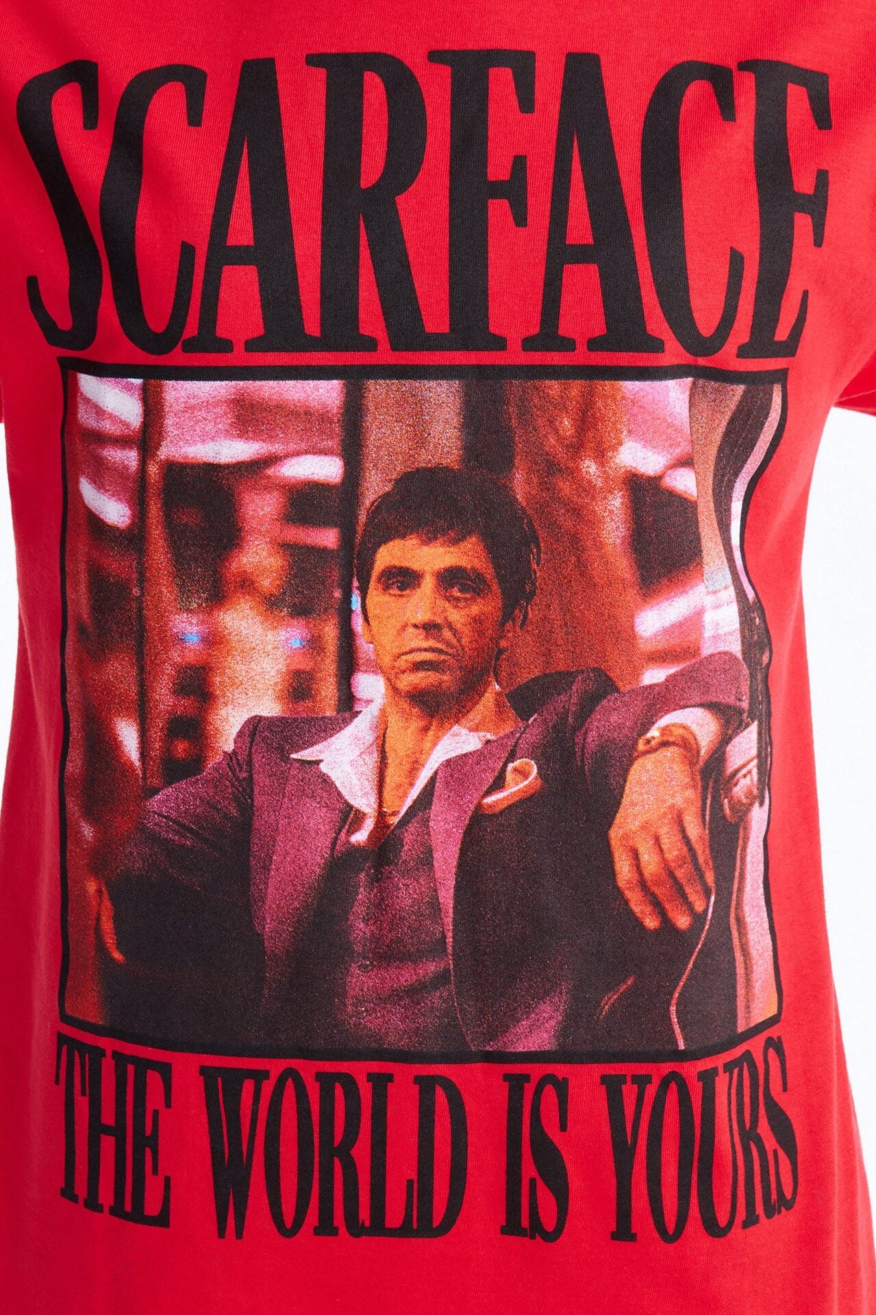 Scarface Multi Photo Oversized Tee - Red image 3