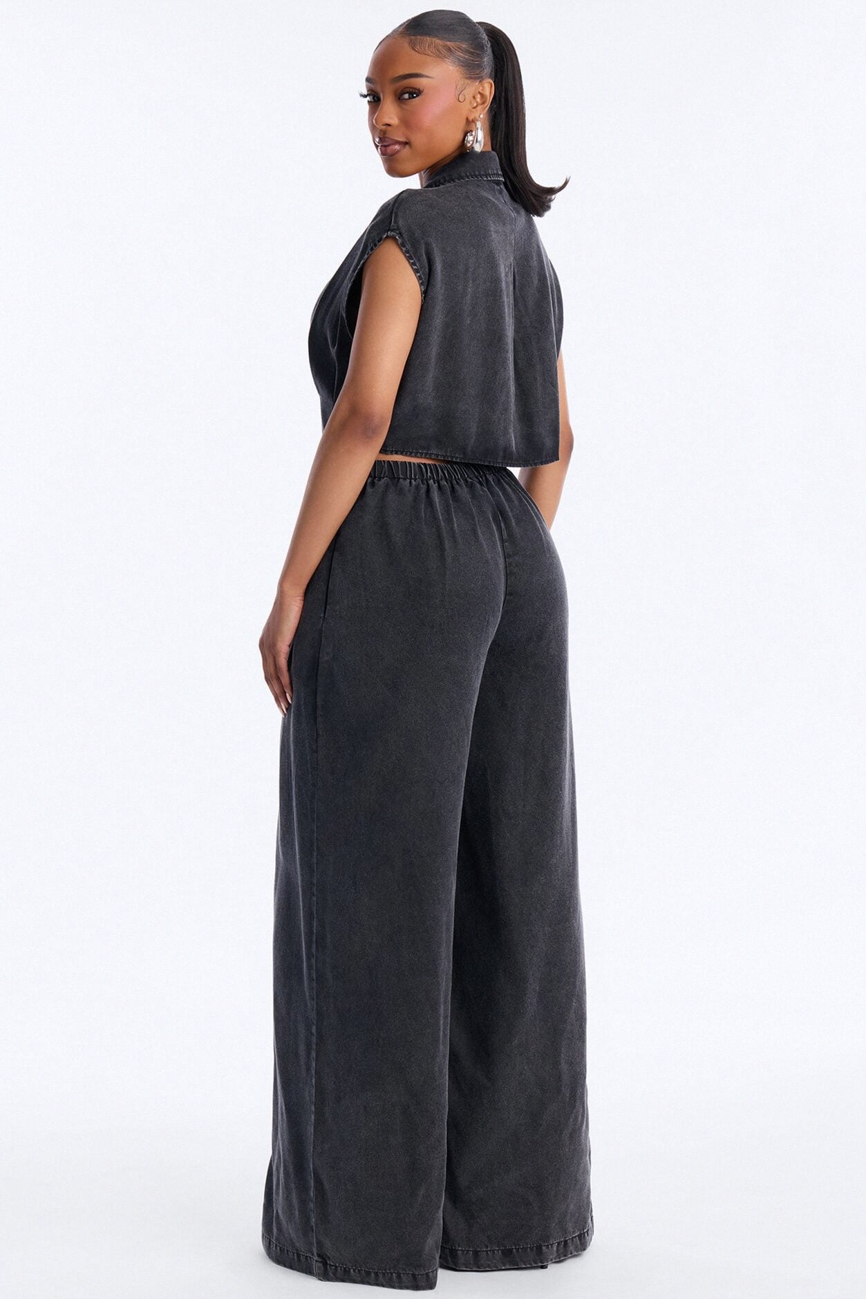 Astrid Chambray Jumpsuit - Black Wash image 4