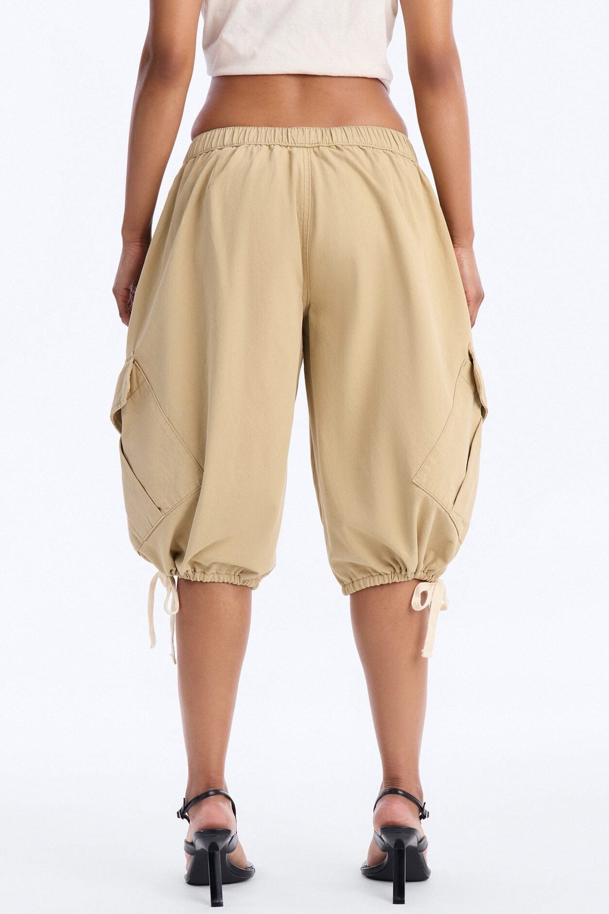 Carter Twill Cargo Bubble Hem Bermuda Short - Khaki image 4