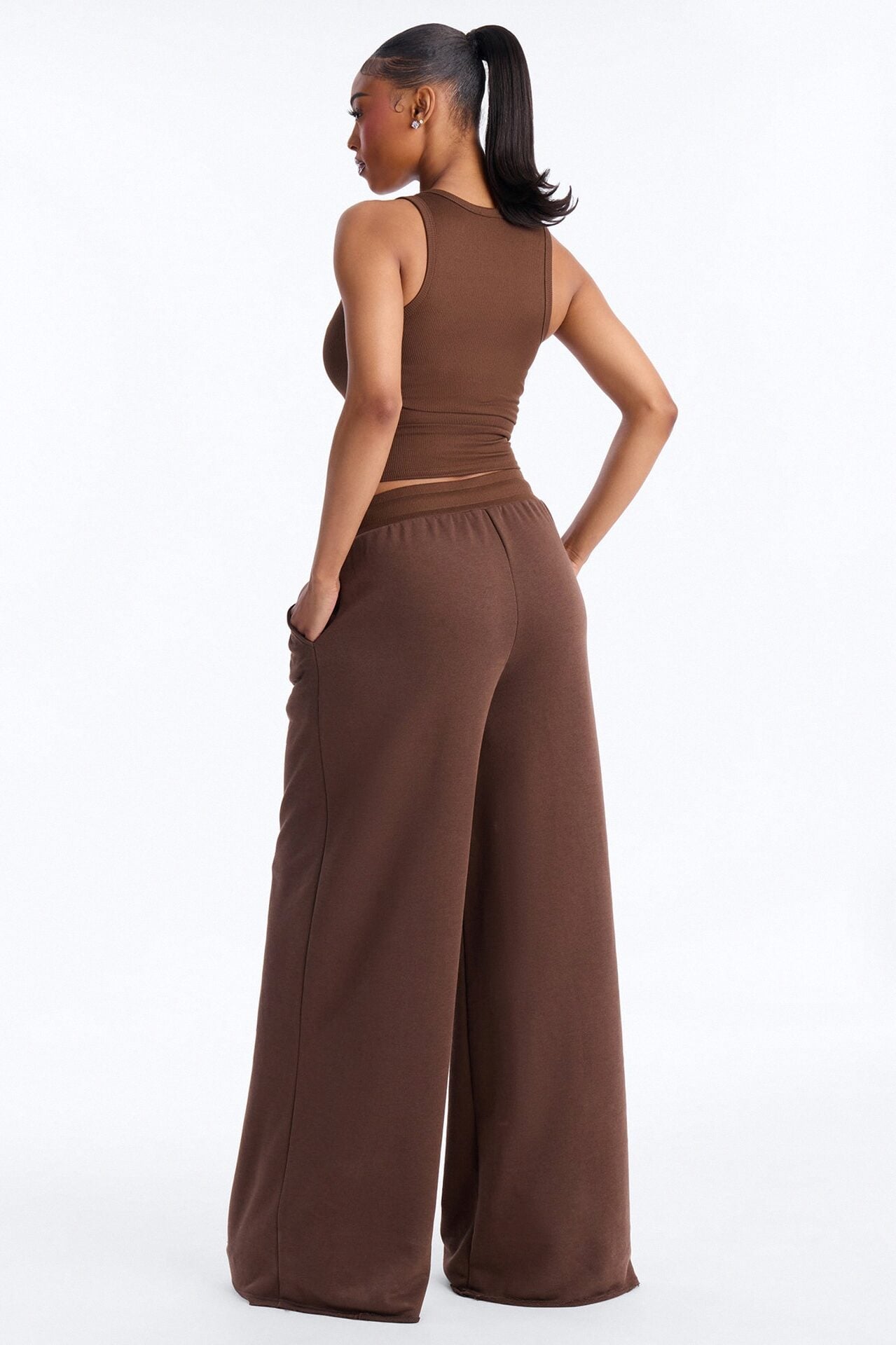 Valencia French Terry Pant Set - Brown image 3