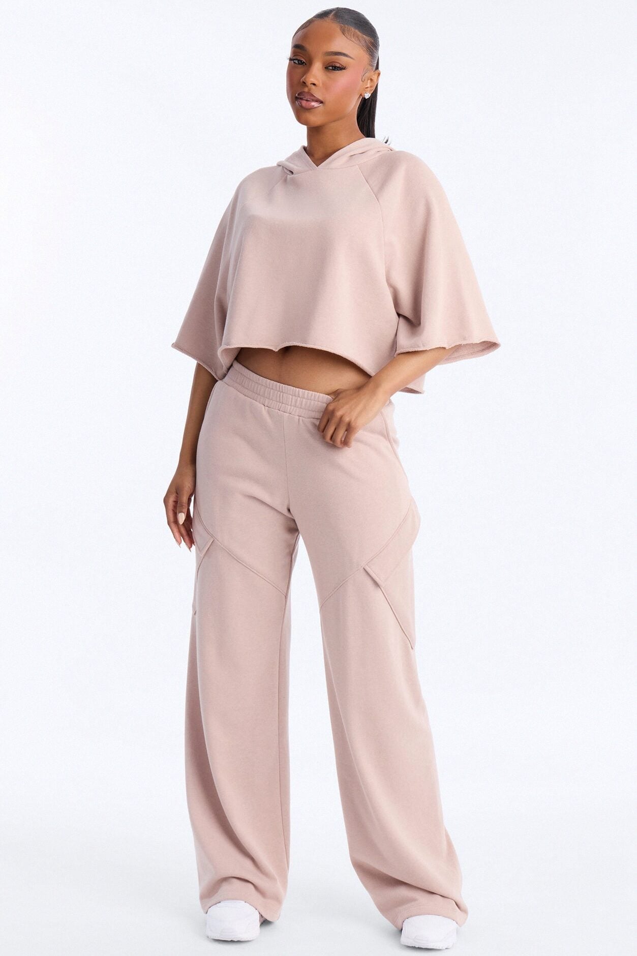 Easy Days French Terry Lounge Top - Taupe image 2