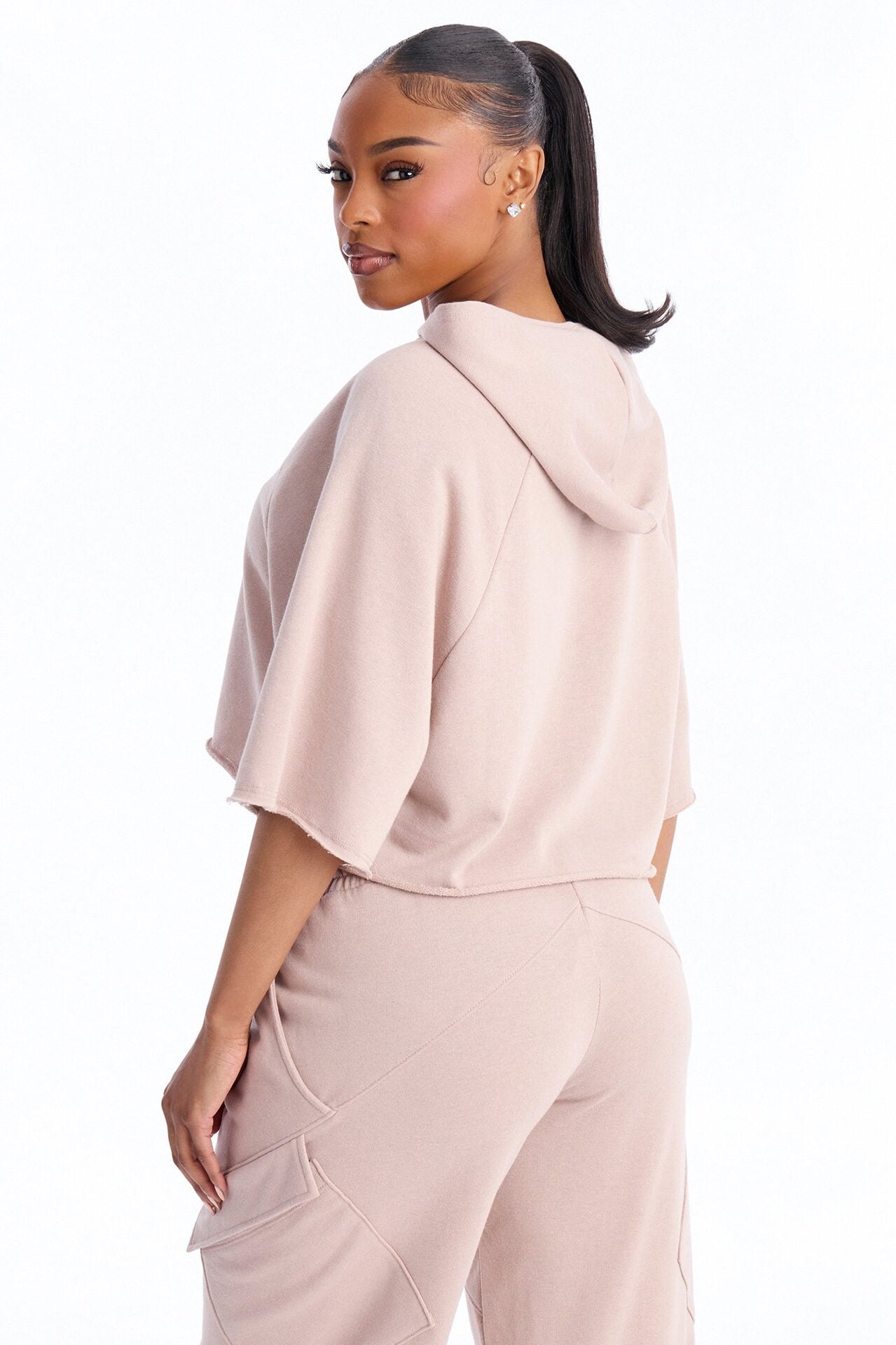 Easy Days French Terry Lounge Top - Taupe image 3