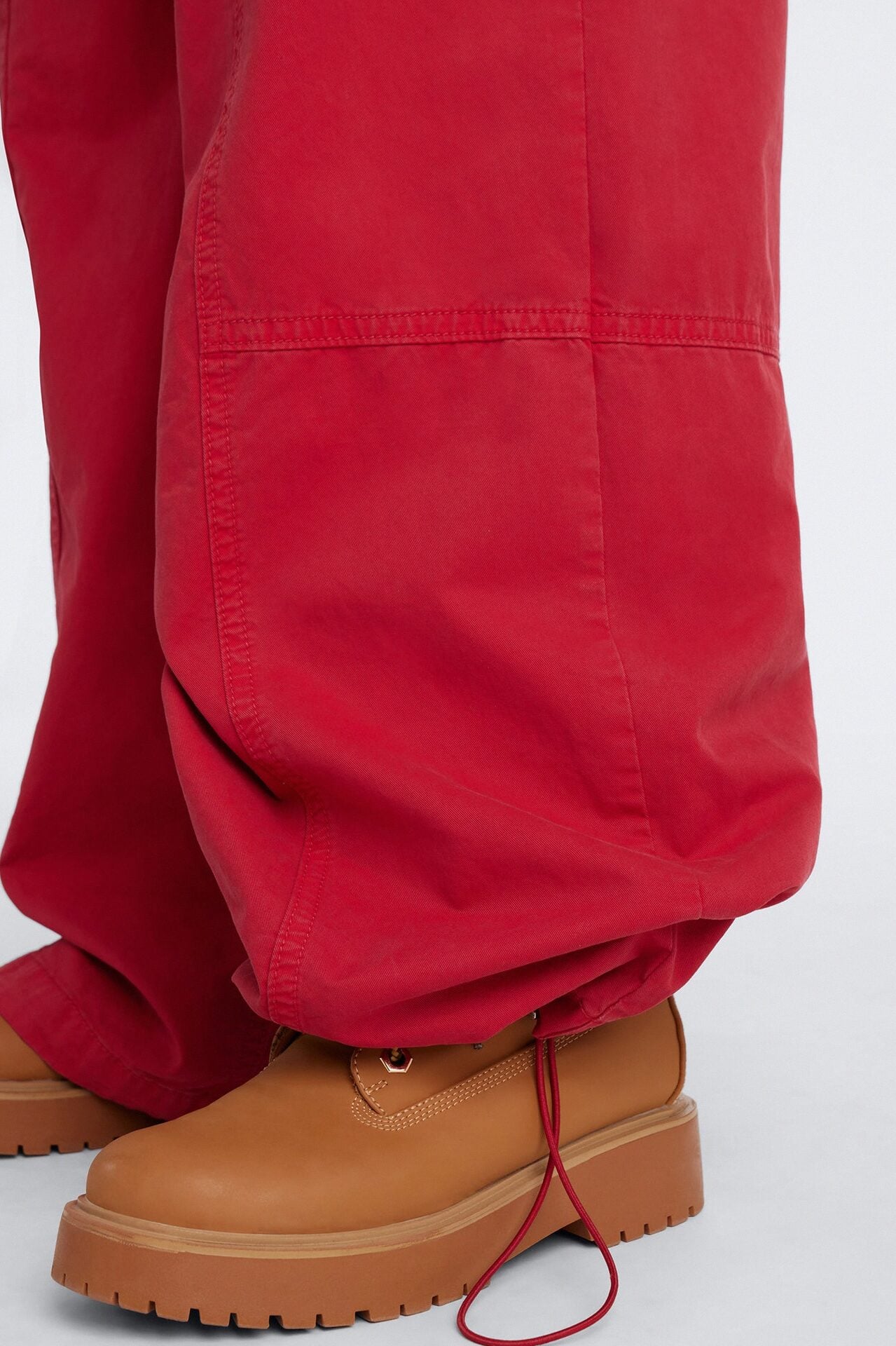 Olivia Wide Leg Jogger - Red image 3