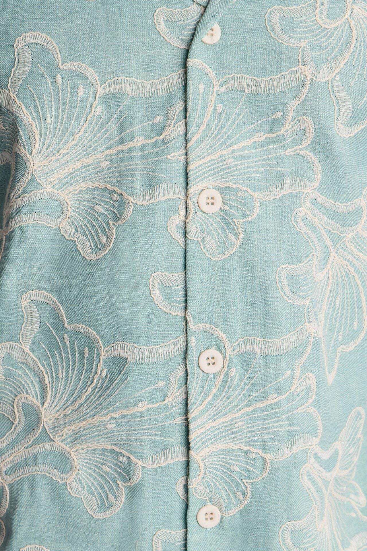 Coastal Drift Cuban Button Up Shirt - Mint image 4