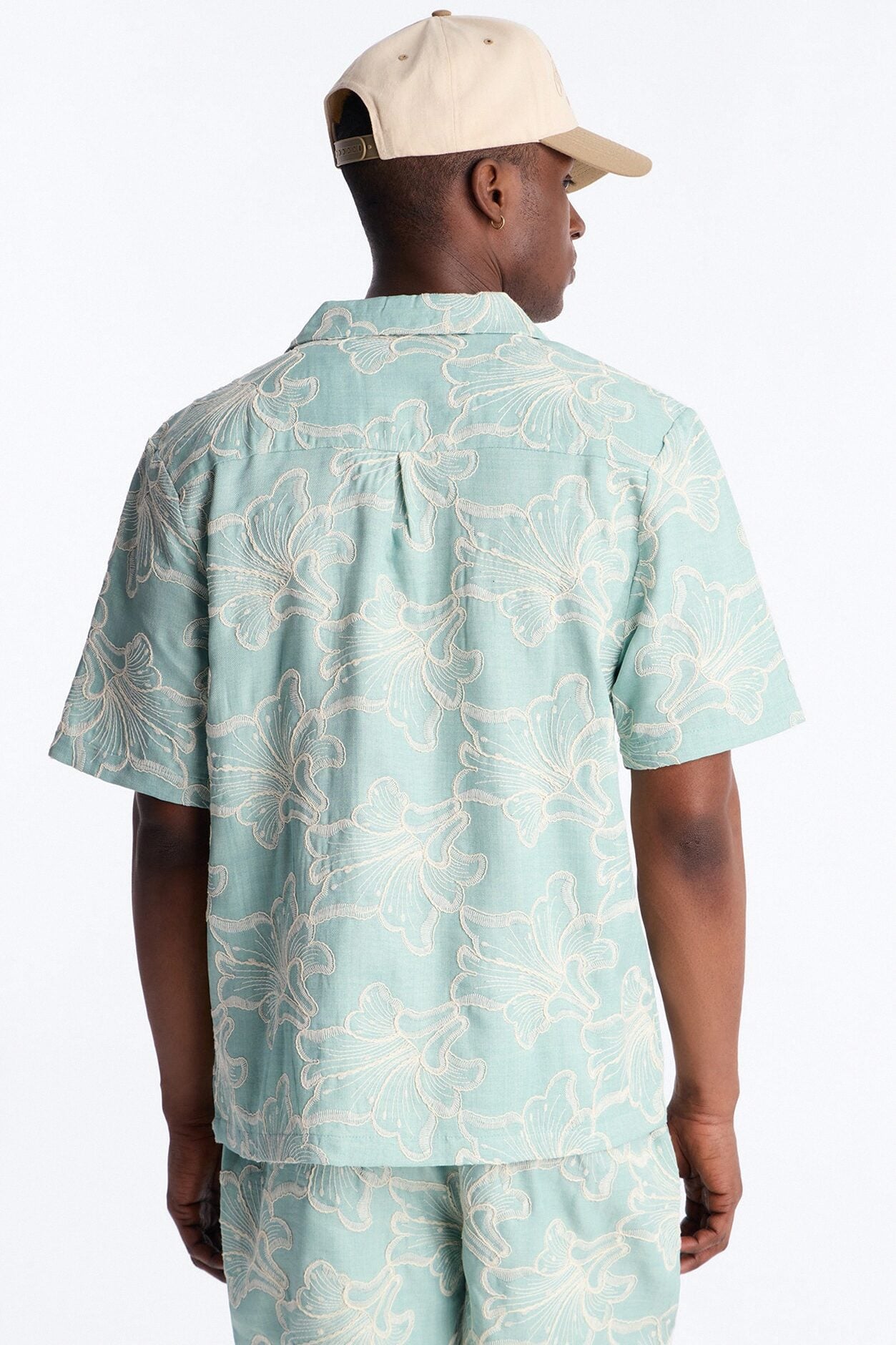 Coastal Drift Cuban Button Up Shirt - Mint image 5