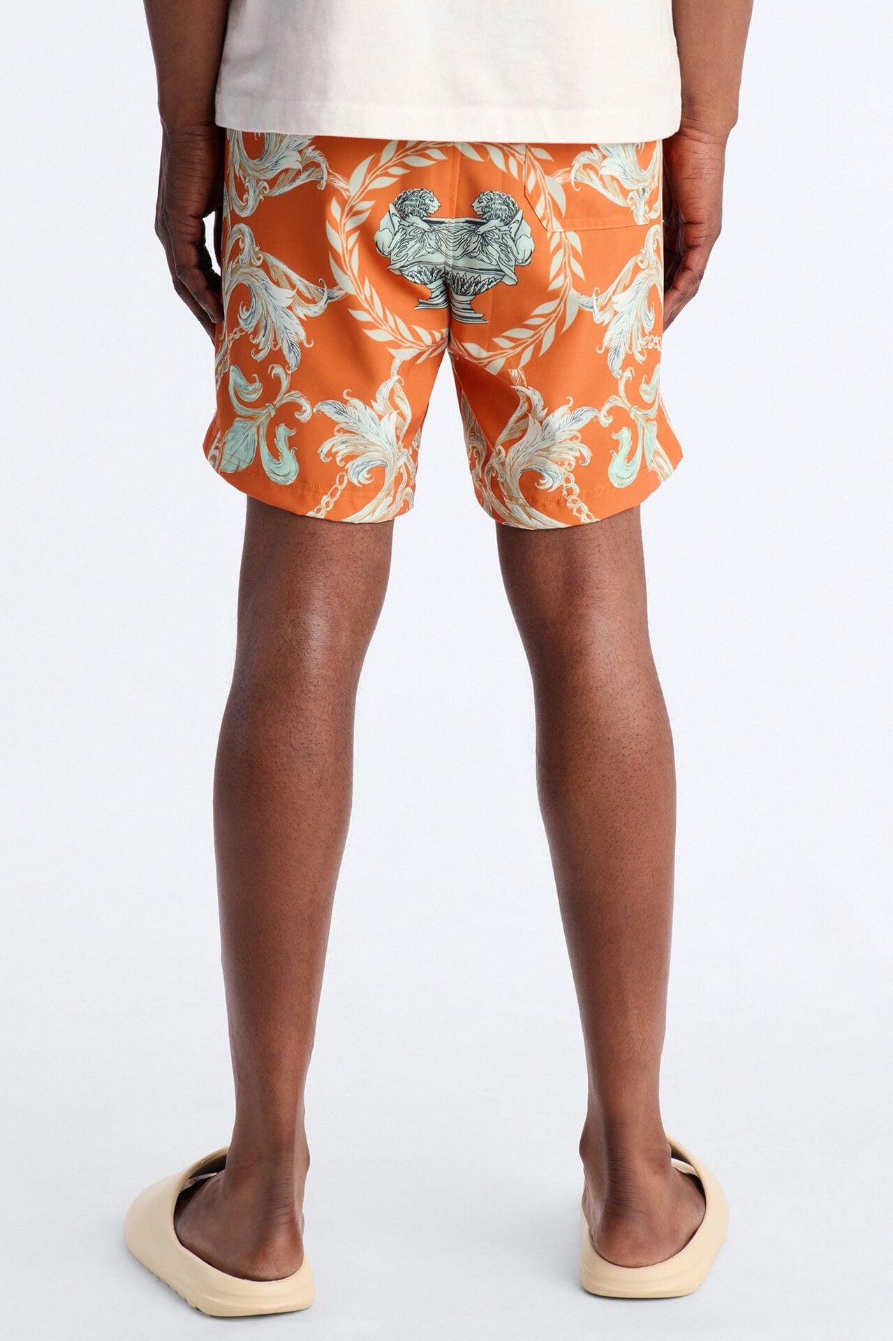 Interlinked Chain Baroque Swim Trunk 7″ - Orange image 6