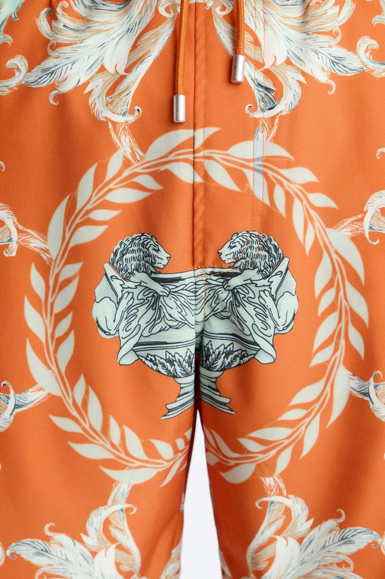 Interlinked Chain Baroque Swim Trunk 7″ - Orange image 4