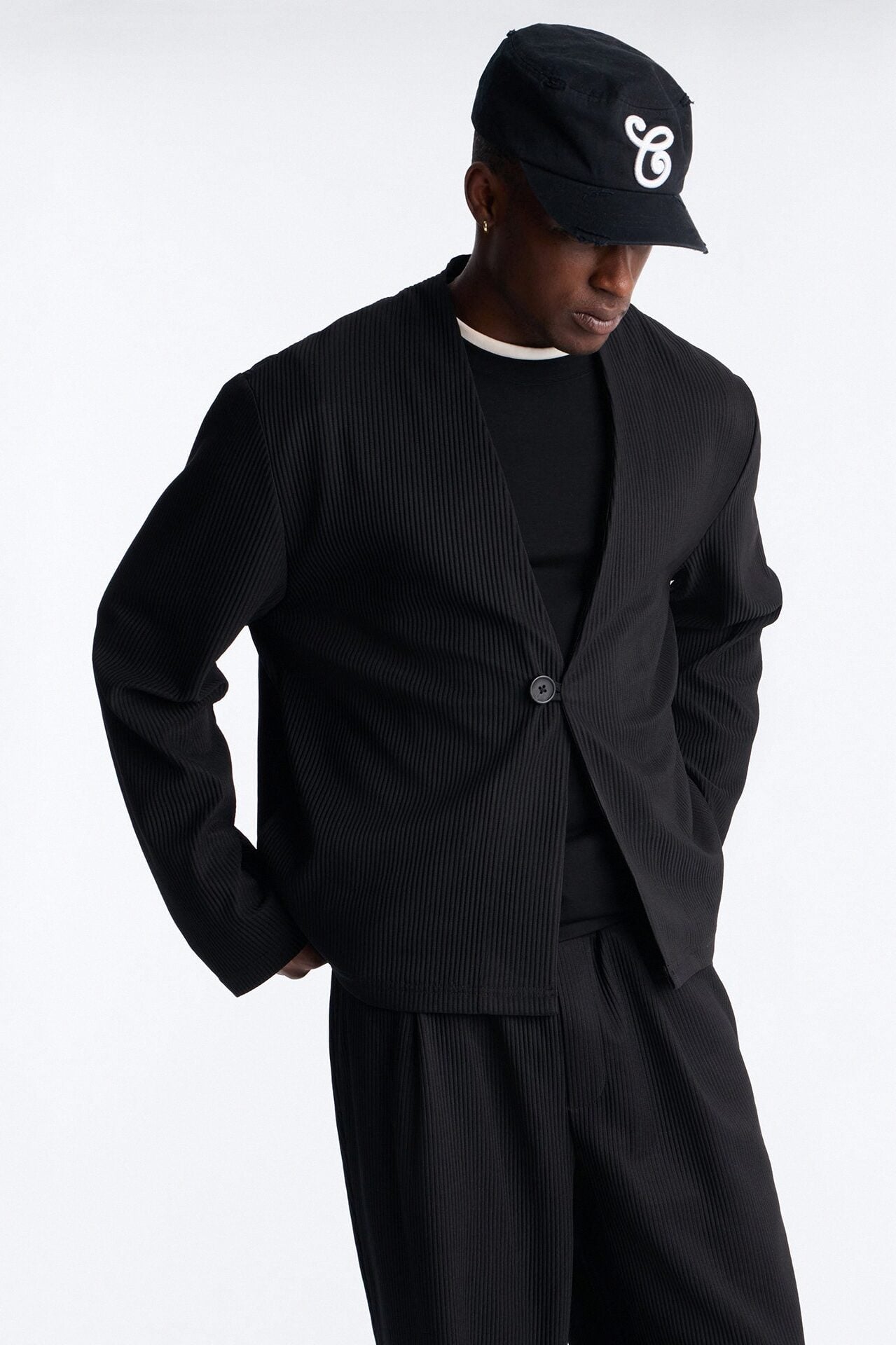 Show Up Shawl Collar Blazer - Black image 3