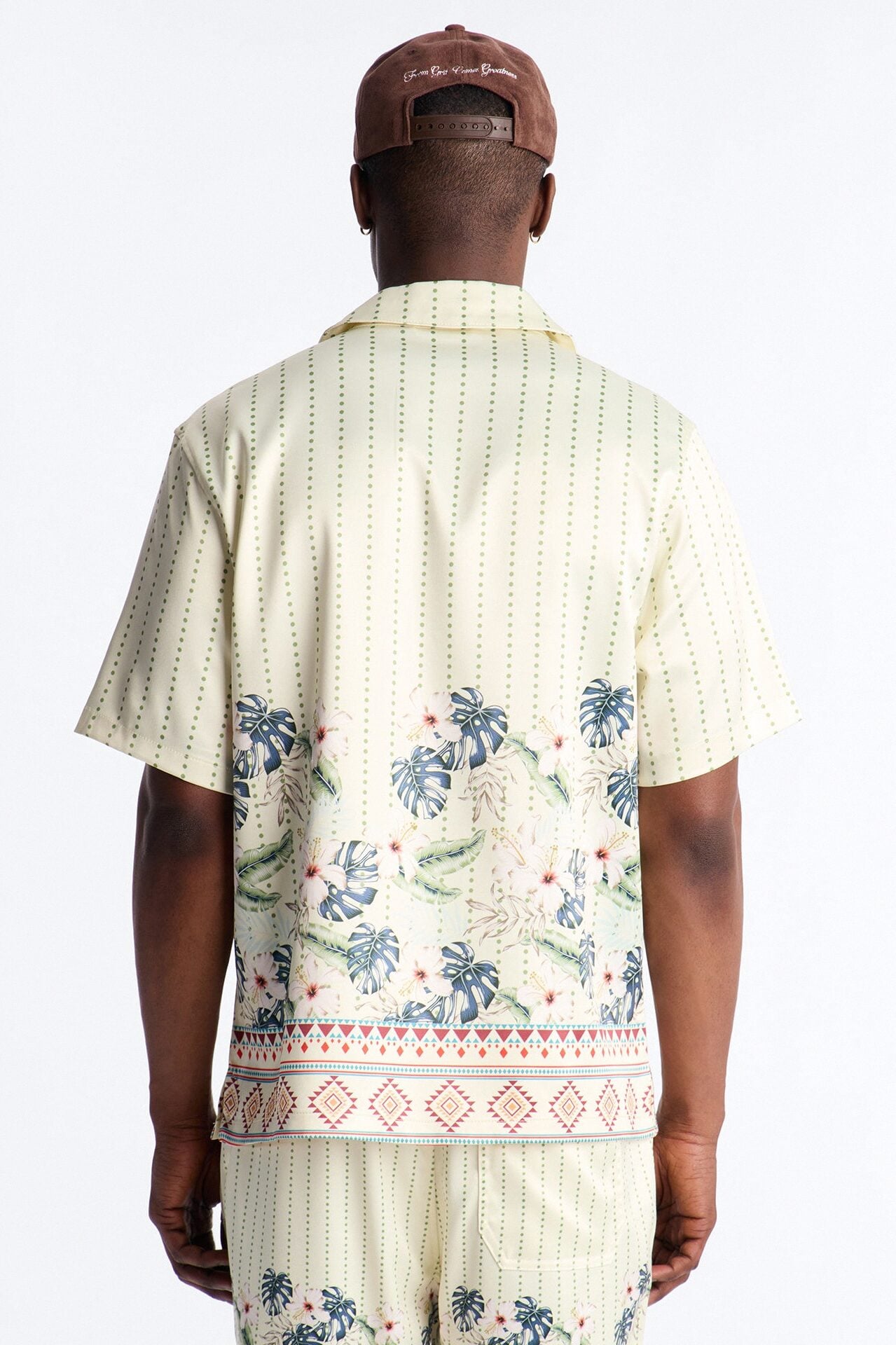 Catalina Island Cuban Collar Button Up Shirt - Yellow image 5