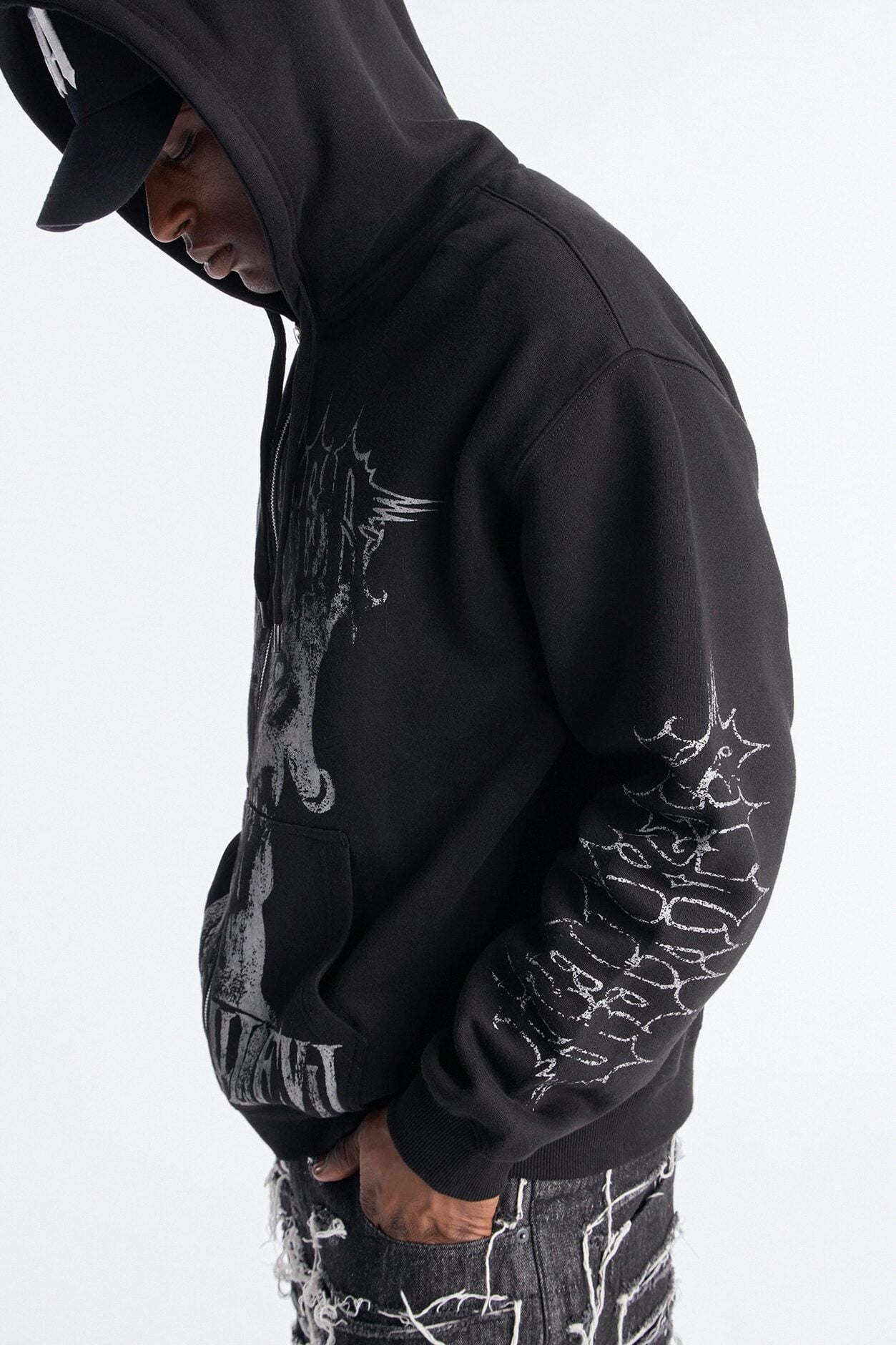Slayer Tour 1988 Vintage Zip Hoodie - Black Wash image 4