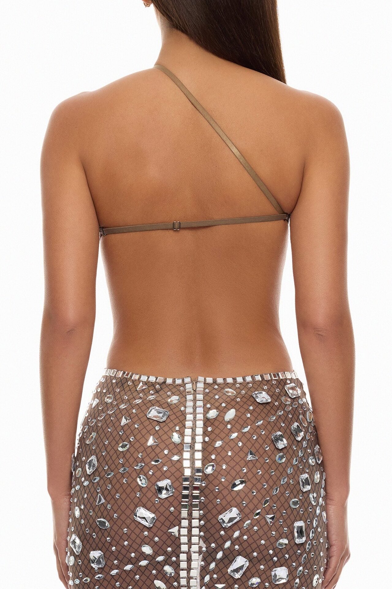 Maria Rhinestone Midi Dress - Nude/combo image 5