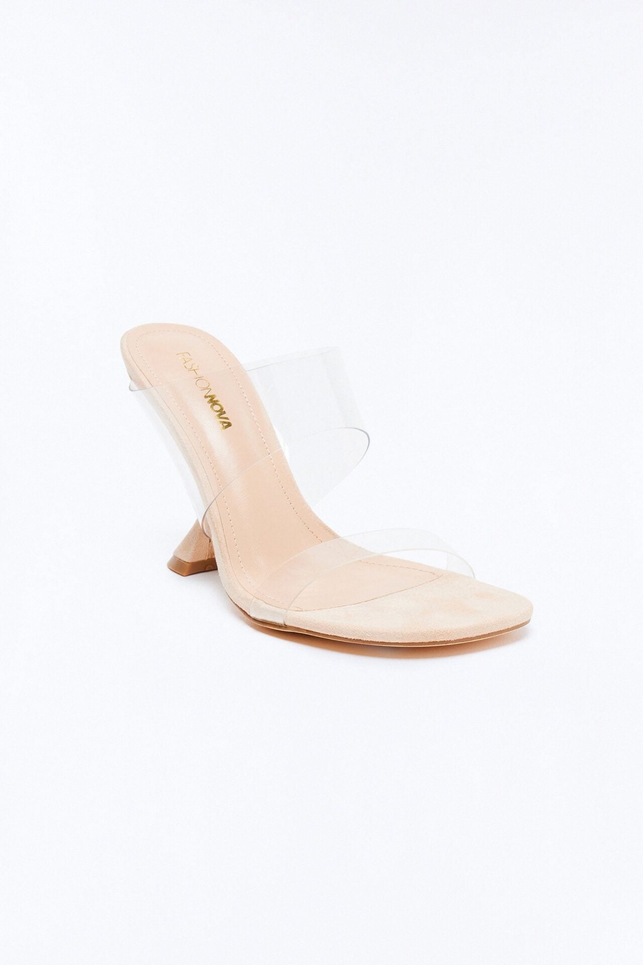 Nitsa Clear Strap Heels - Nude image 2