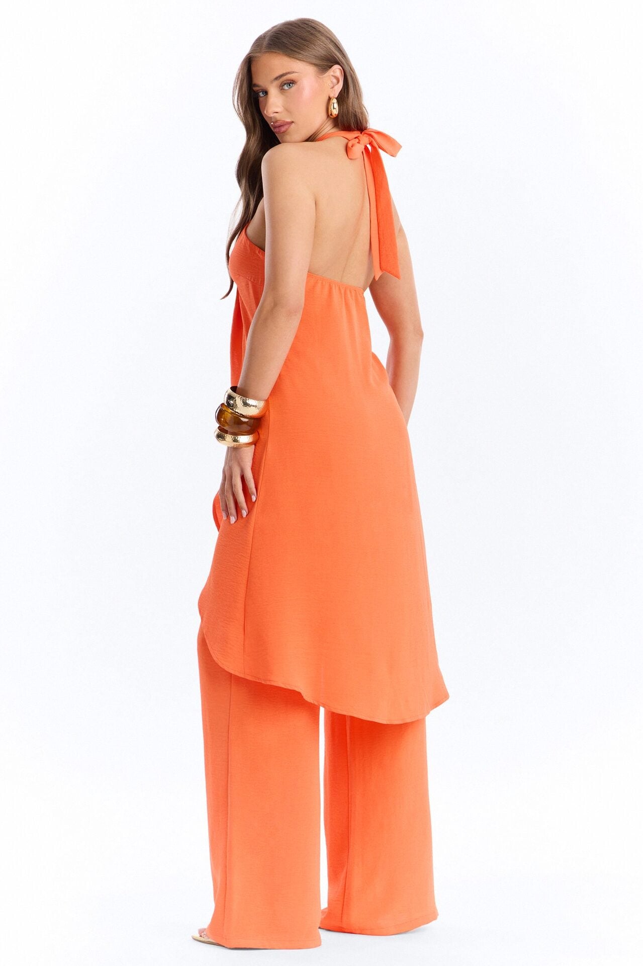 Born For This Halter Pant Set - Orange image 5