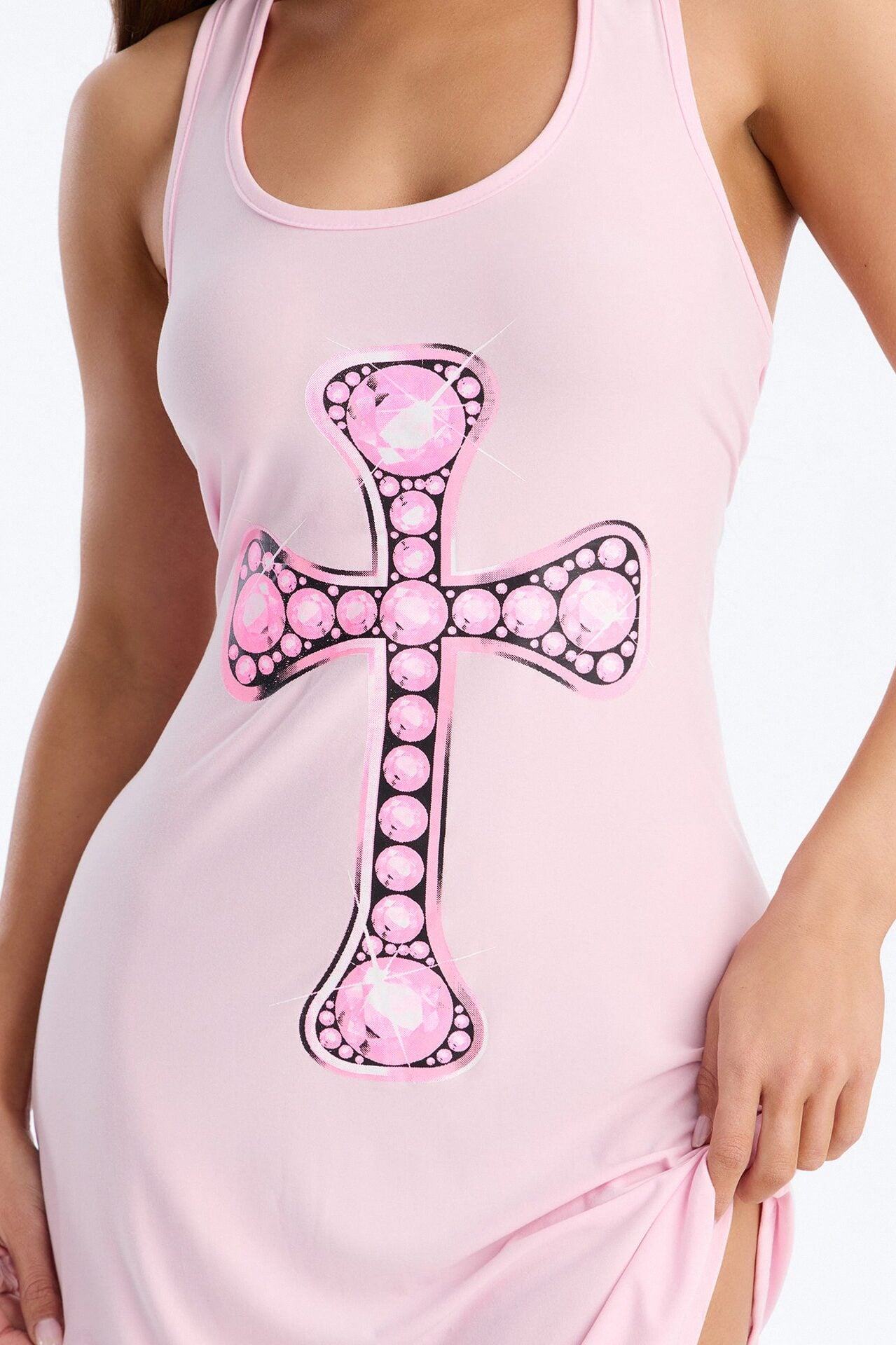 Heaven Sent Cross PJ Sleep Dress - Pink image 2