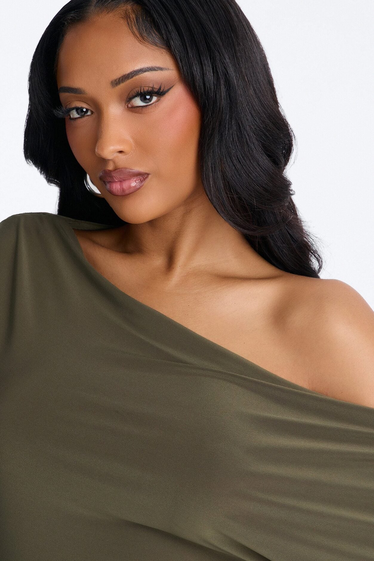 Bare And Bold Micro Short Romper - Olive image 3