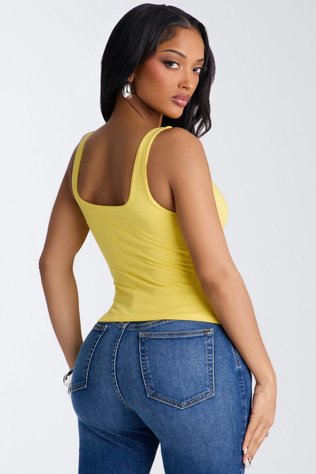 Tasmin Double Lined Tank Top - Yellow image 4