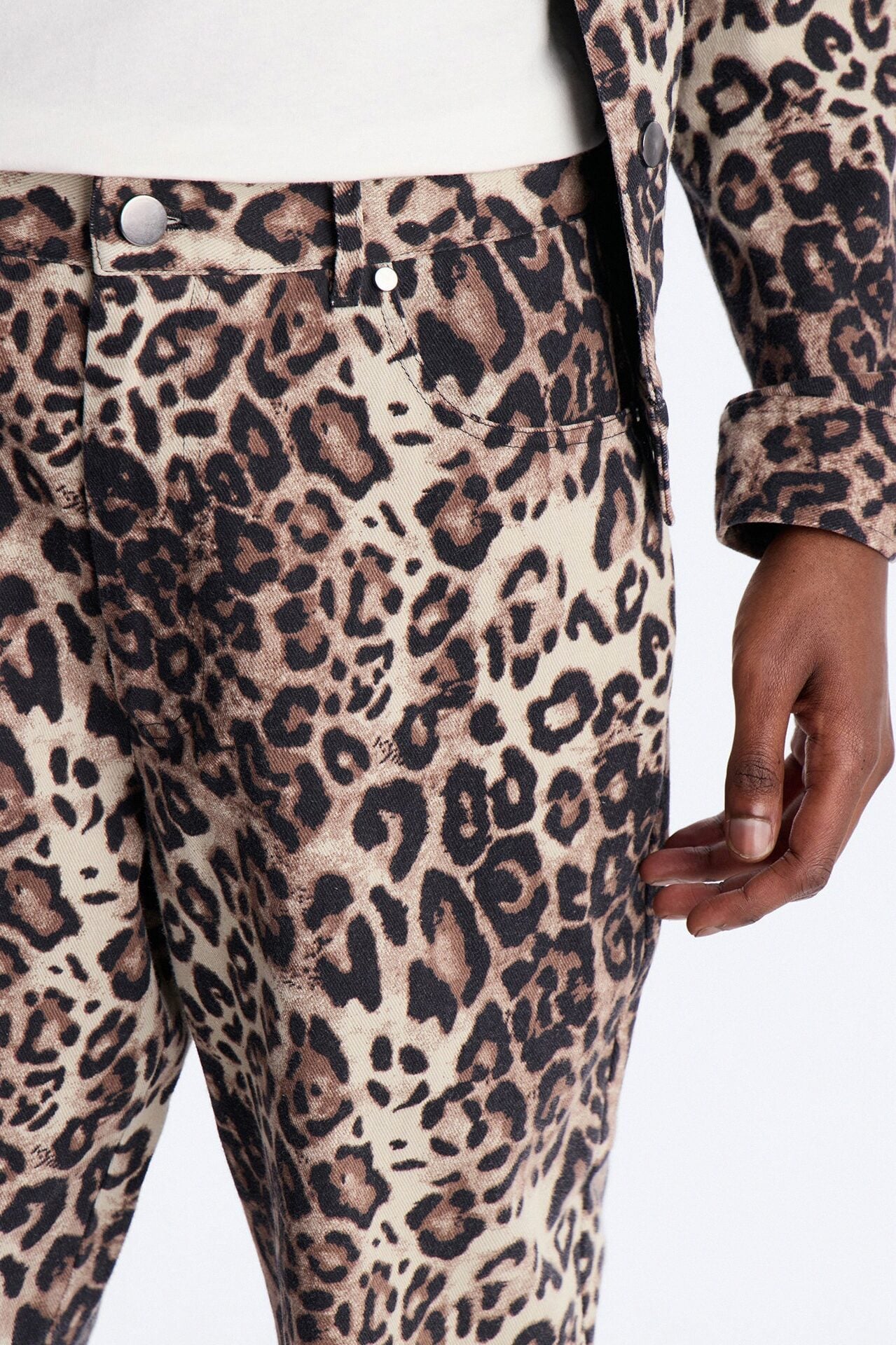 Straight Flare Marcy Wild Leopard Print Pant - Brown image 3