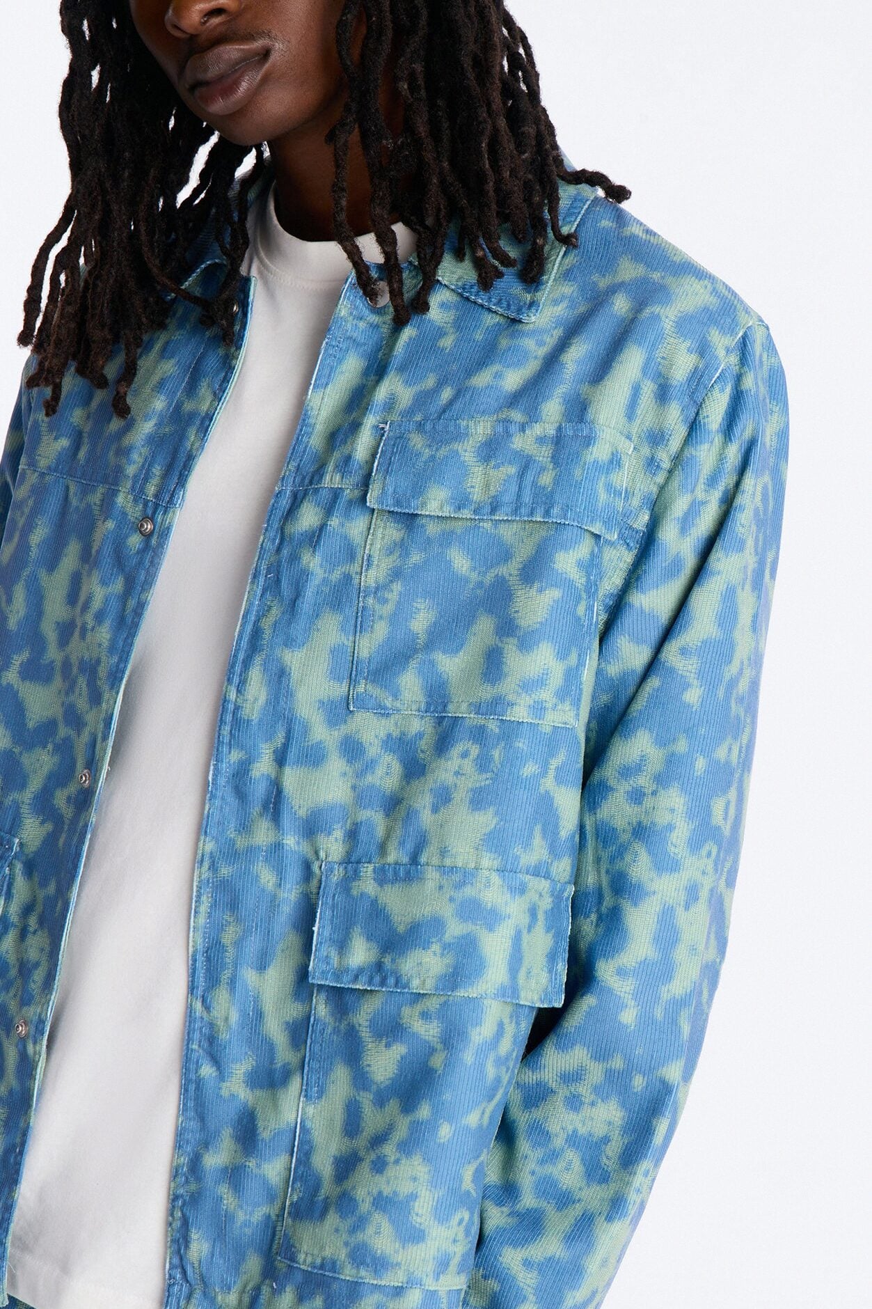 Terrain Drip Textured Chore Jacket - Blue image 3