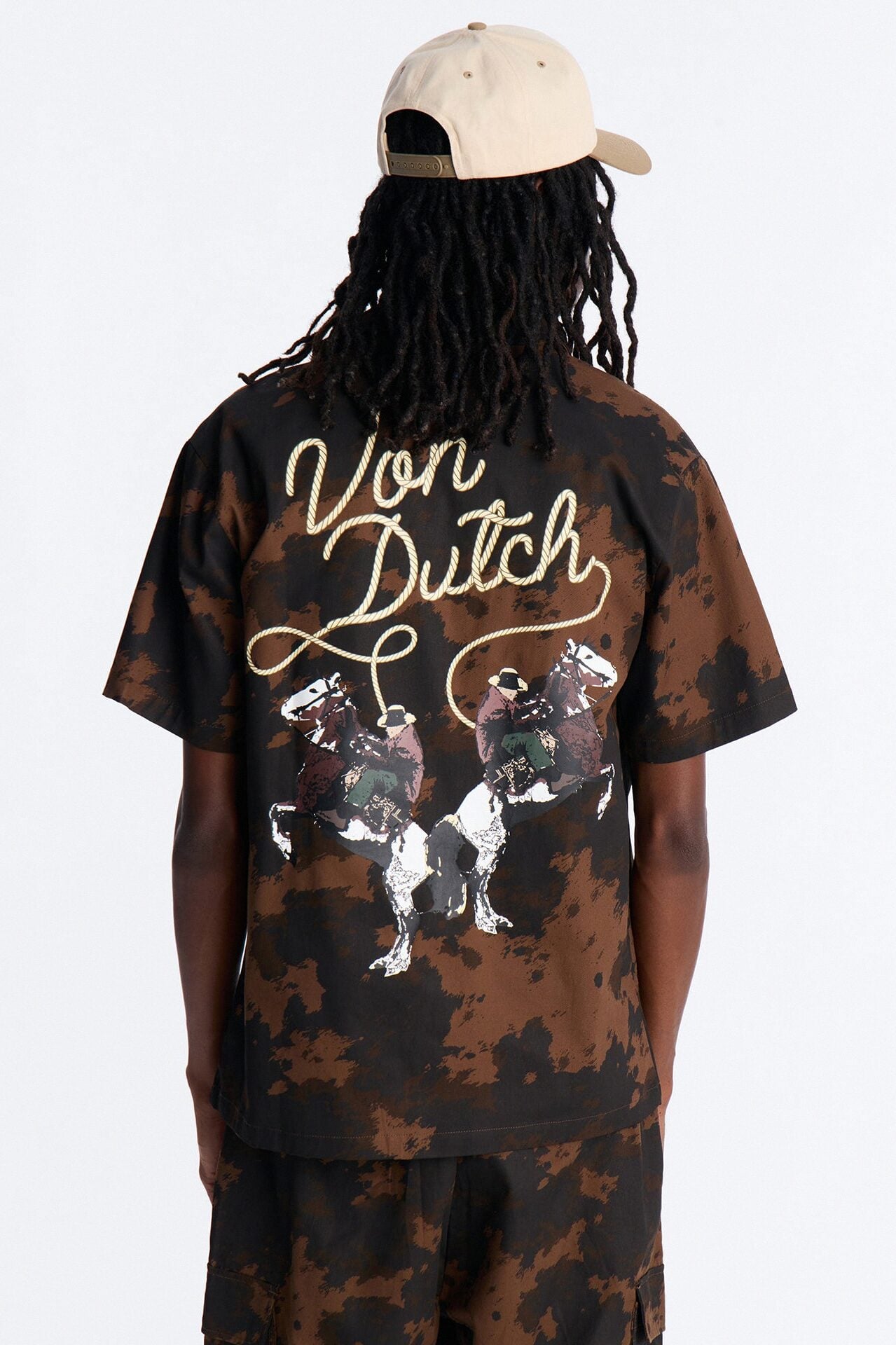 Von Dutch Rodeo Dual Cuban Button Up - Brown image 4