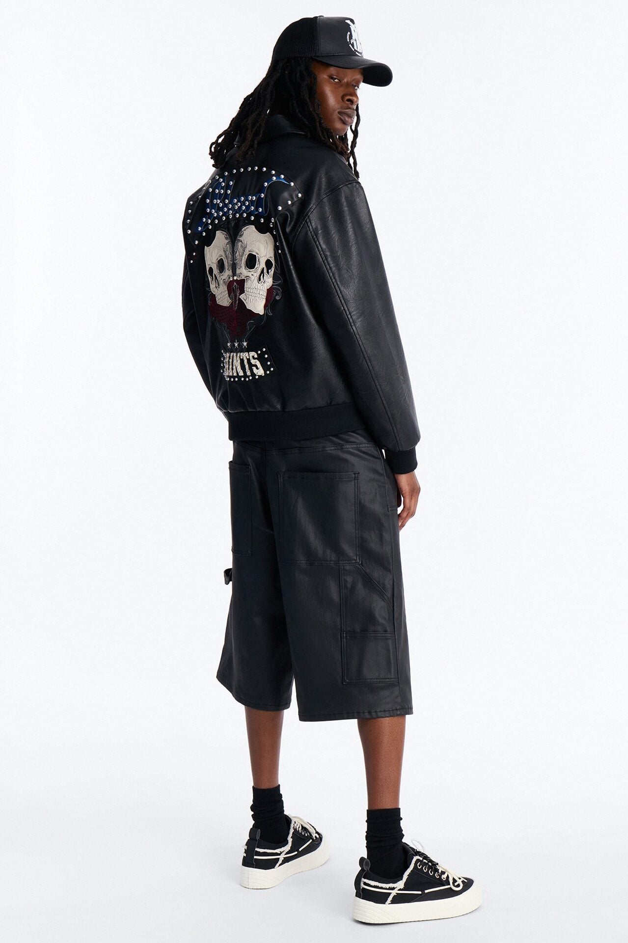 Baggy Liquid Coated Waxed Short - Black image 4