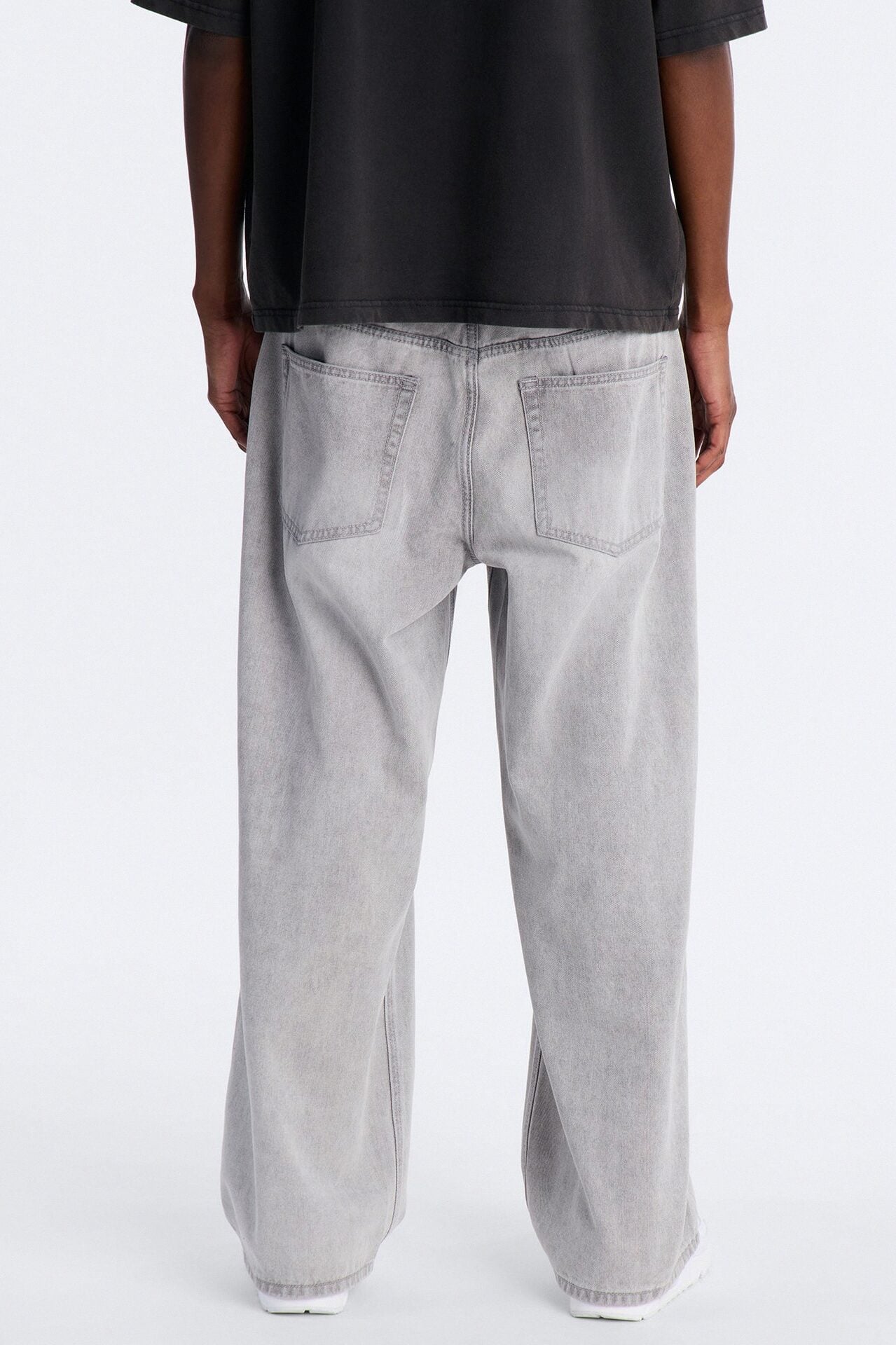 Essential Destroyed Baggy Rigid Jean - Grey image 4