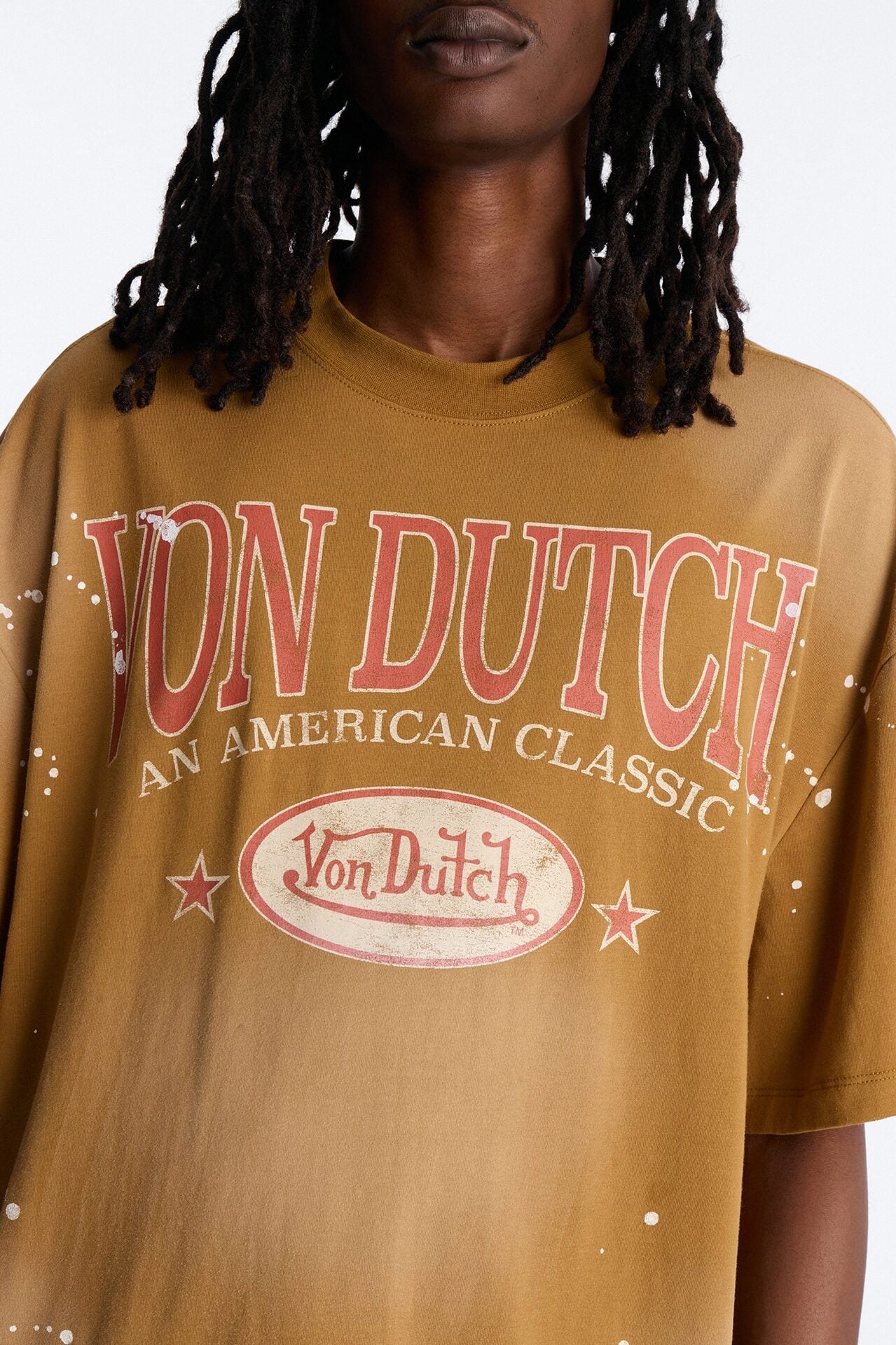 Von Dutch American Classic Boxy Short Sleeve Tee - Tan image 3