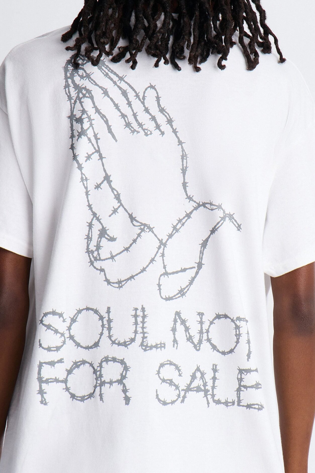 Soul Not For Sale Oversized Short Sleeve Tee - White image 2