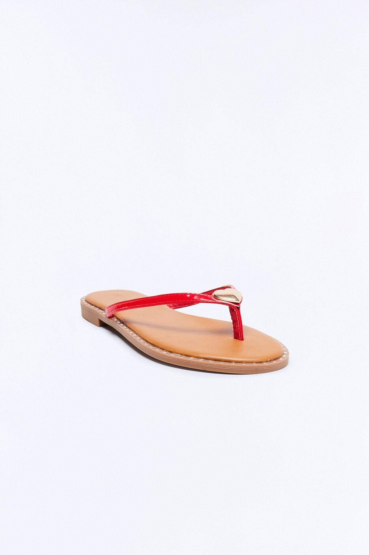 Rici Heart Flip Flops - Red image 2