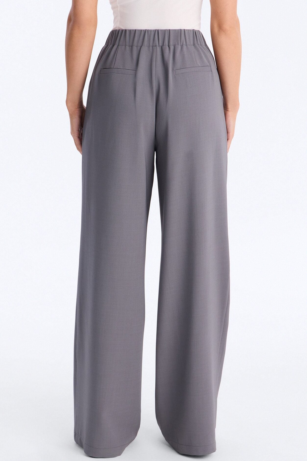 Zamara High Rise Clean Waistband Trouser Pant 33″ - Charcoal image 3